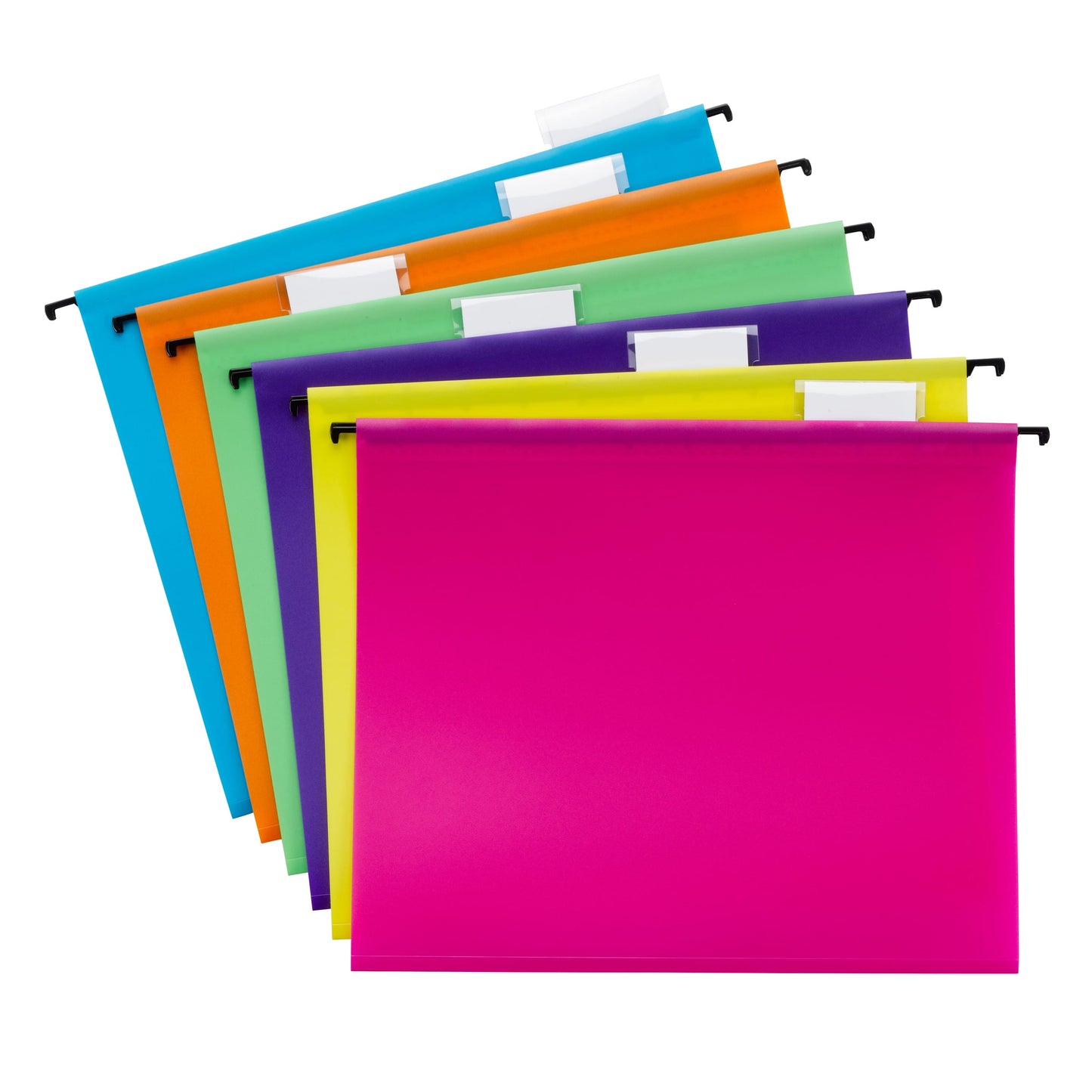 Poly Hanging File Folders, Assorted Colors Color, Letter Size, Set of 12, 086486640305