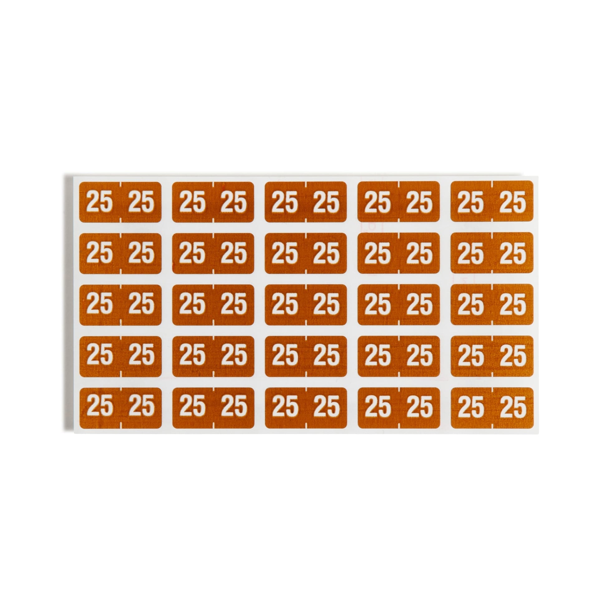 ETS Color-Coded Year Labels - Sheets, Brown Color, 1" X 1/2" Size, Set of 250, 086486679251