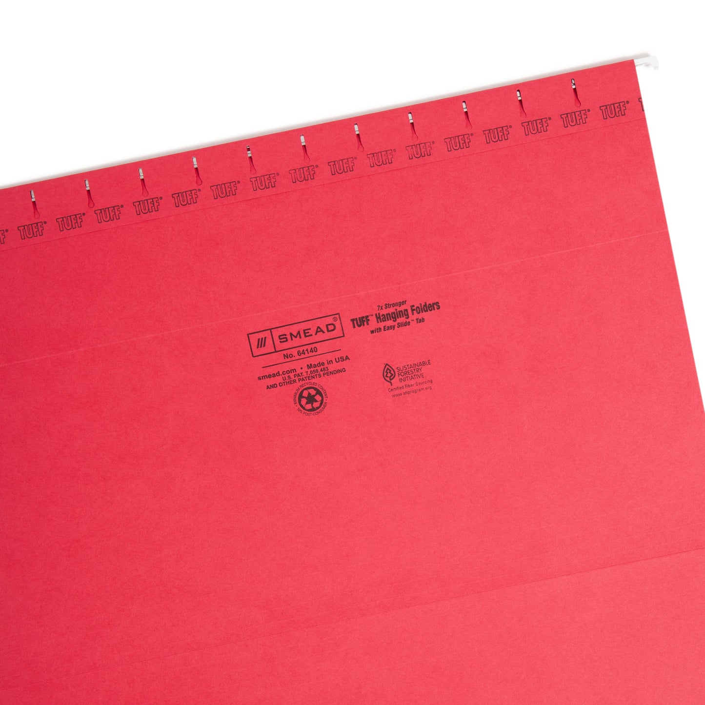TUFF® Hanging File Folders with Easy Slide® Tabs, Assorted Colors Color, Legal Size, Set of 15, 086486641401