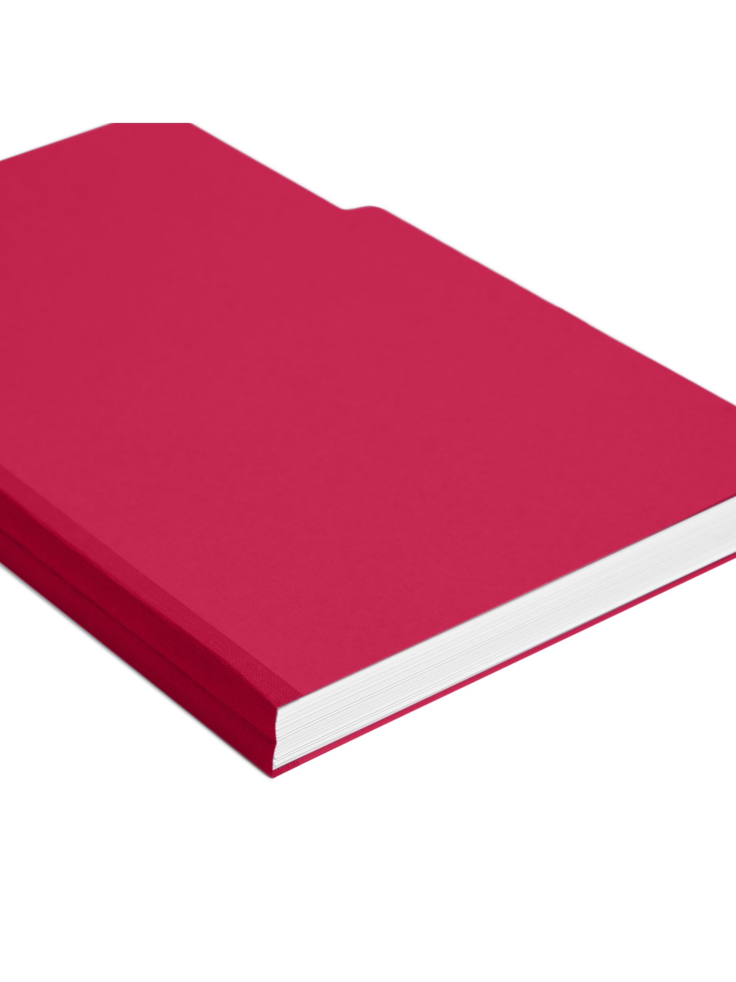 Pressboard File Folder, 1 inch Expansion, 1/3-Cut Tab, Bright Red Color, Legal Size,