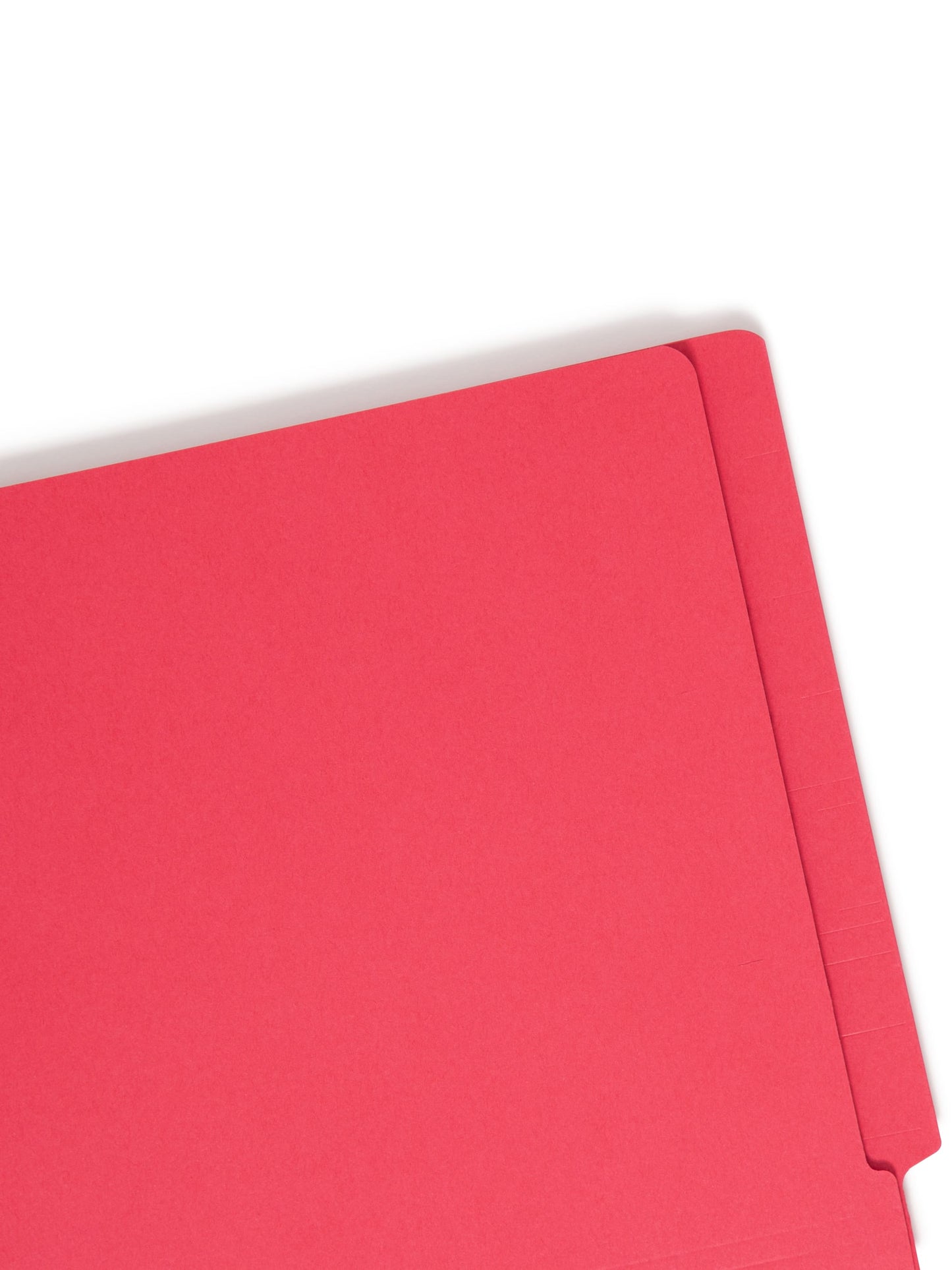 Shelf-Master® Reinforced End Tab Fastener File Folders, Straight-Cut Tab, Red Color, Letter Size, Set of 50, 086486257404