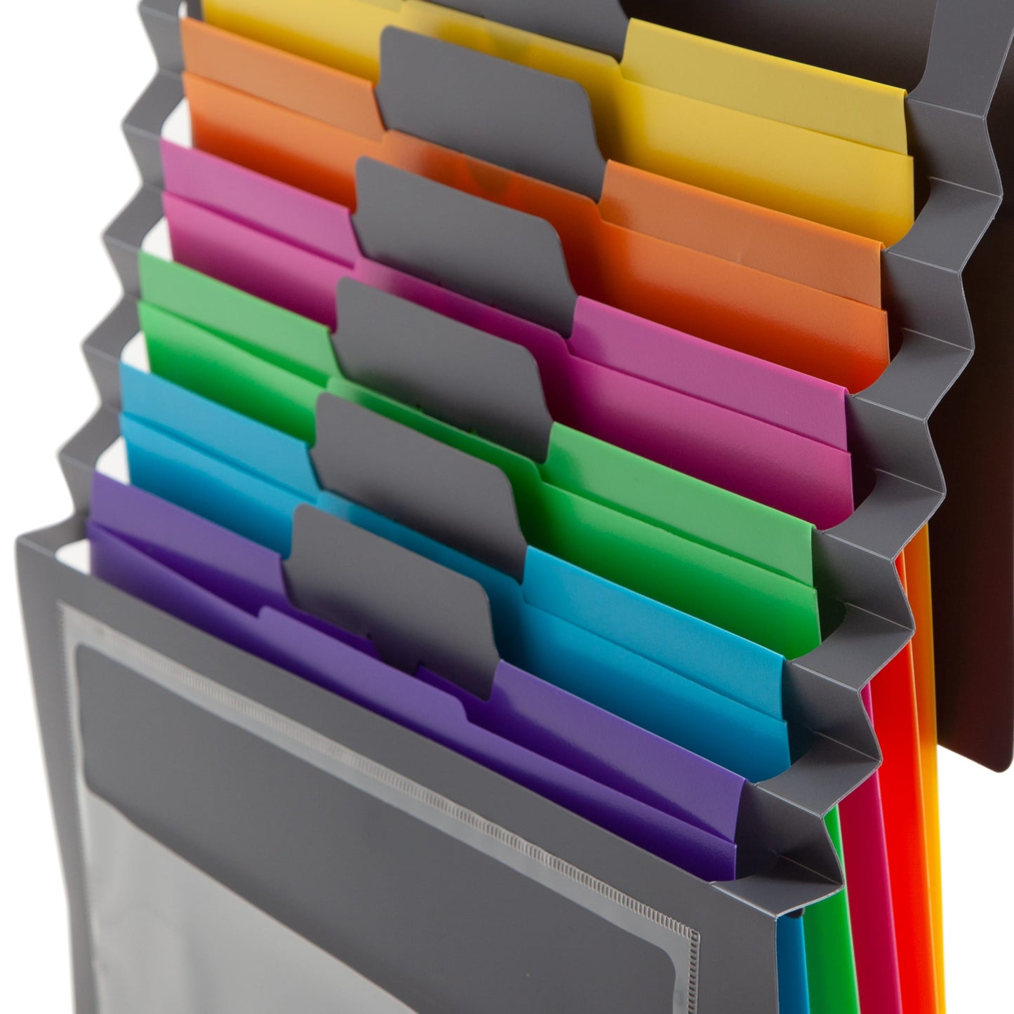 Cascading Wall Organizers, 6 Pockets, Assorted Colors Color, Letter Size, Set of 1, 086486920605