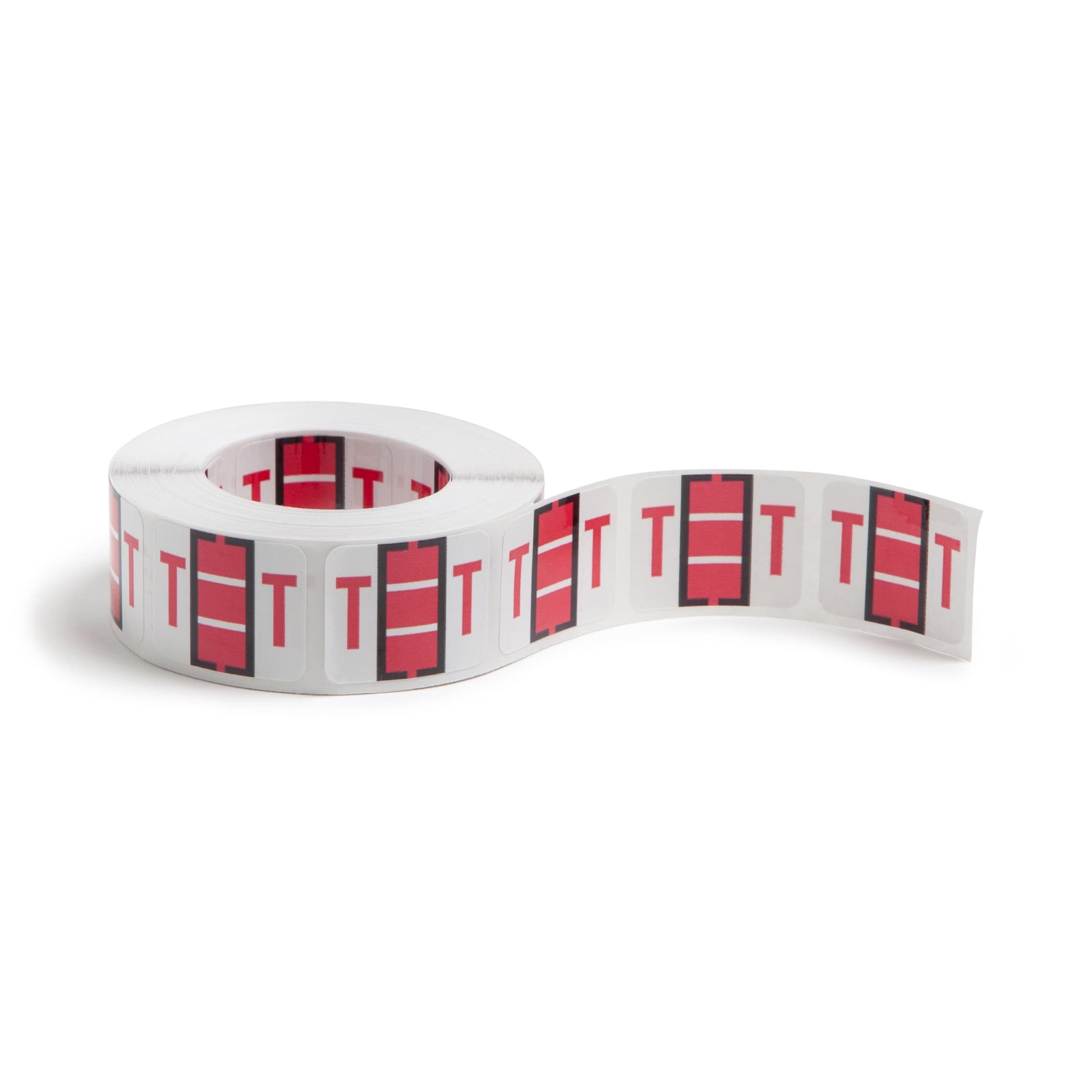 BCCR Bar Style Color-Coded Alphabetic Labels, A-Z Rolls, Red Color, 1-1/4" X 1" Size, Set of 50, 086486670906