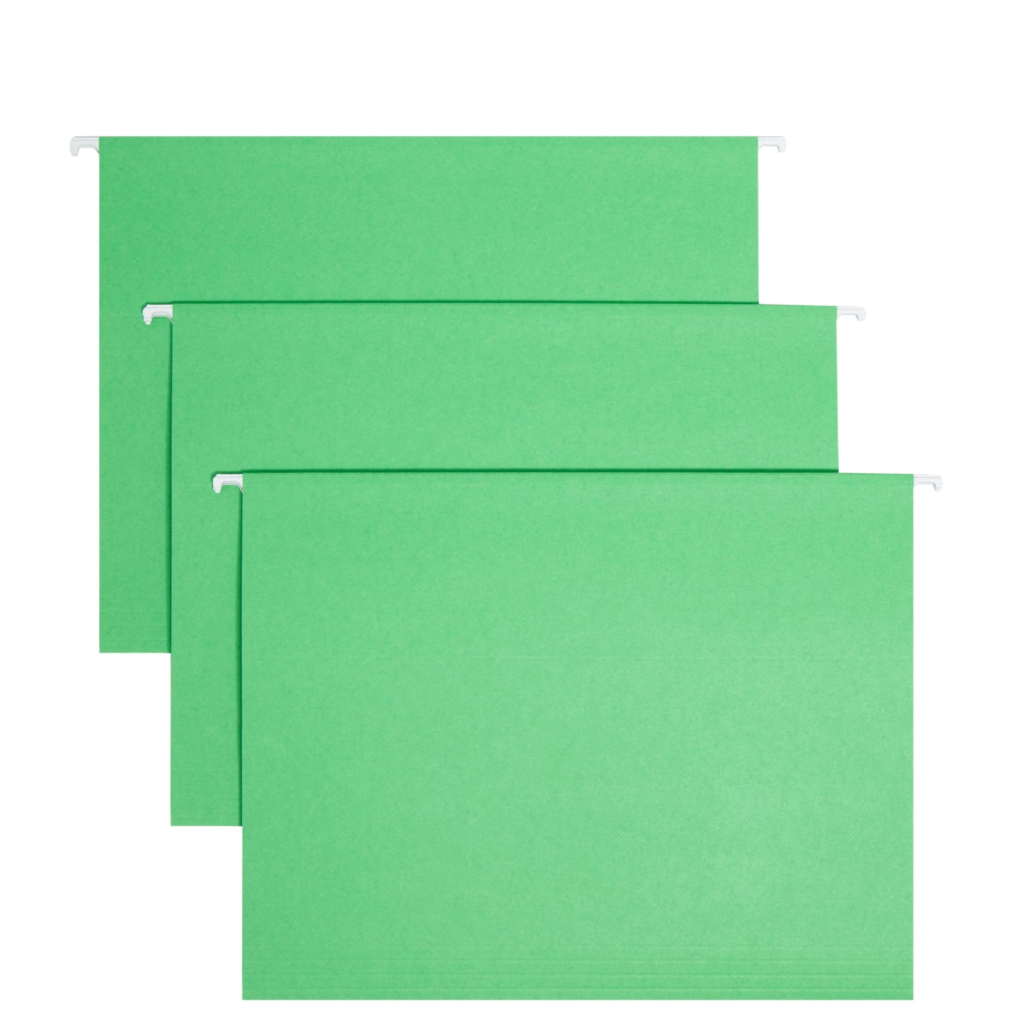 Standard Hanging File Folders with 1/5-Cut Tabs, Green Color, Letter Size, Set of 25, 086486640619