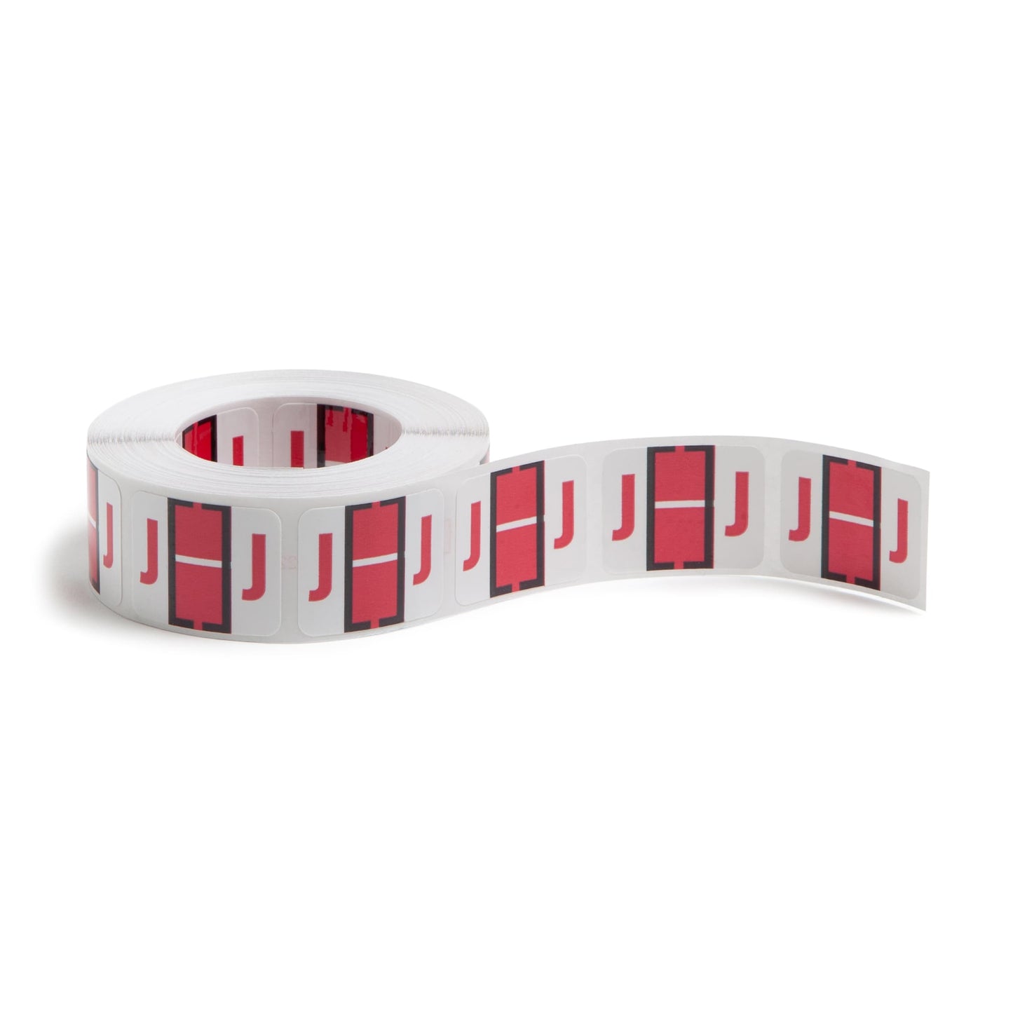 BCCR Bar Style Color-Coded Alphabetic Labels, A-Z Rolls, Red Color, 1-1/4" X 1" Size, Set of 50, 086486670807