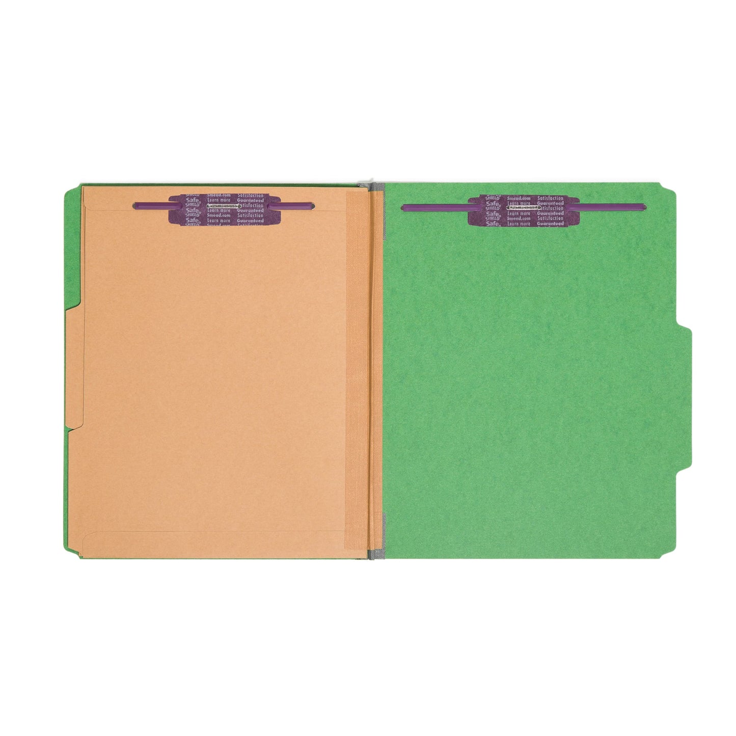 SafeSHIELD® Pressboard Classification File Folders with Pocket Dividers, Green Color, Letter Size, Set of 10, 30086486140837