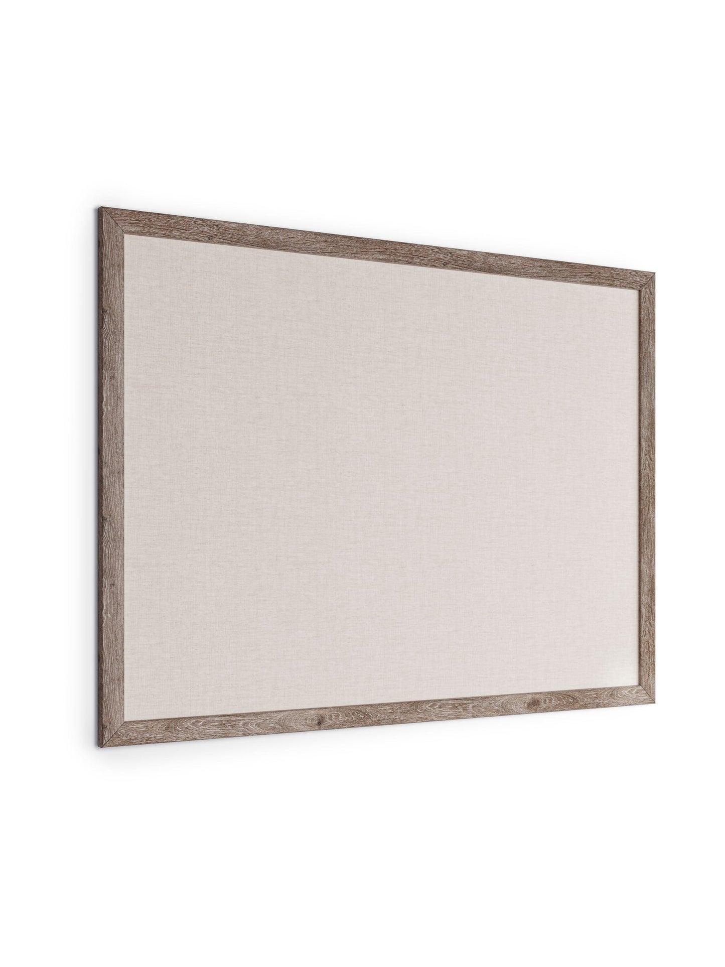 Rustic Frame Linen Bulletin Board, Brown, Beige, 47" x 35", 4 x 3, Beige, 47" X 35" Size, Set of 1, 843463148946