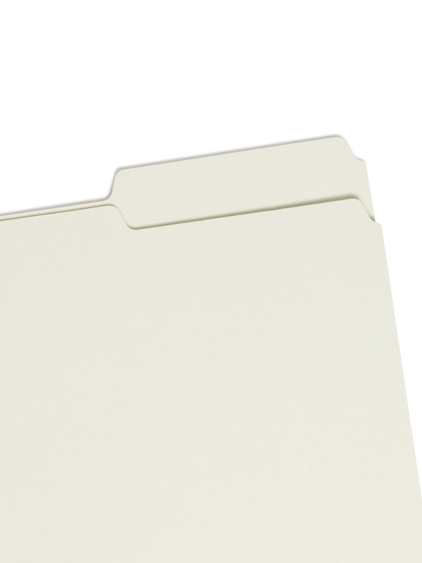 SafeSHIELD® Pressboard Fastener File Folders, 2 inch Expansion, 2/5-Cut Tab, Gray/Green Color, Letter Size,