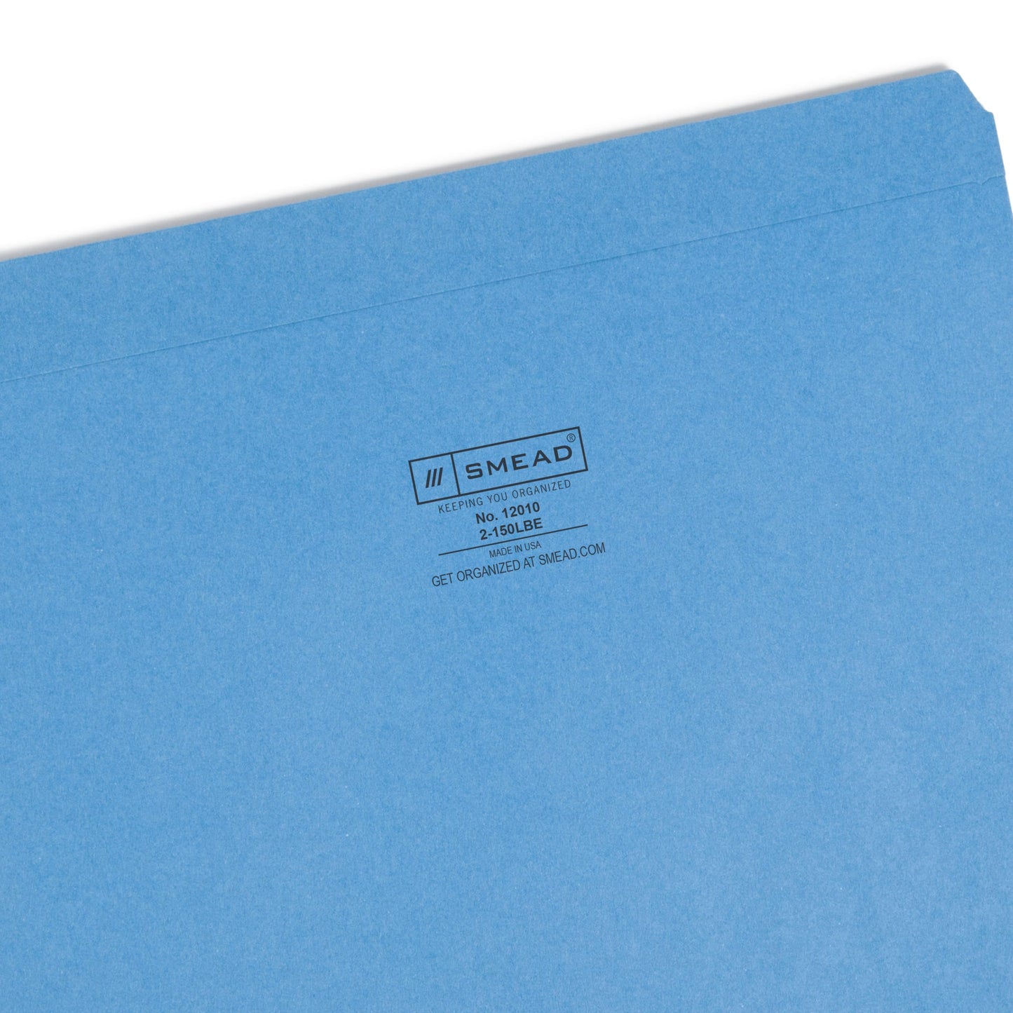 Reinforced Tab File Folders, Straight-Cut Tab, Blue Color, Letter Size, Set of 100, 086486120104