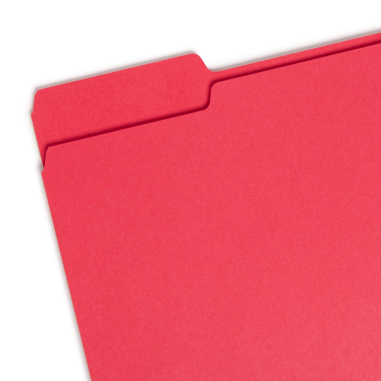 Standard File Folders, 1/3-Cut Tab, Red Color, Letter Size, Set of 100, 086486127431
