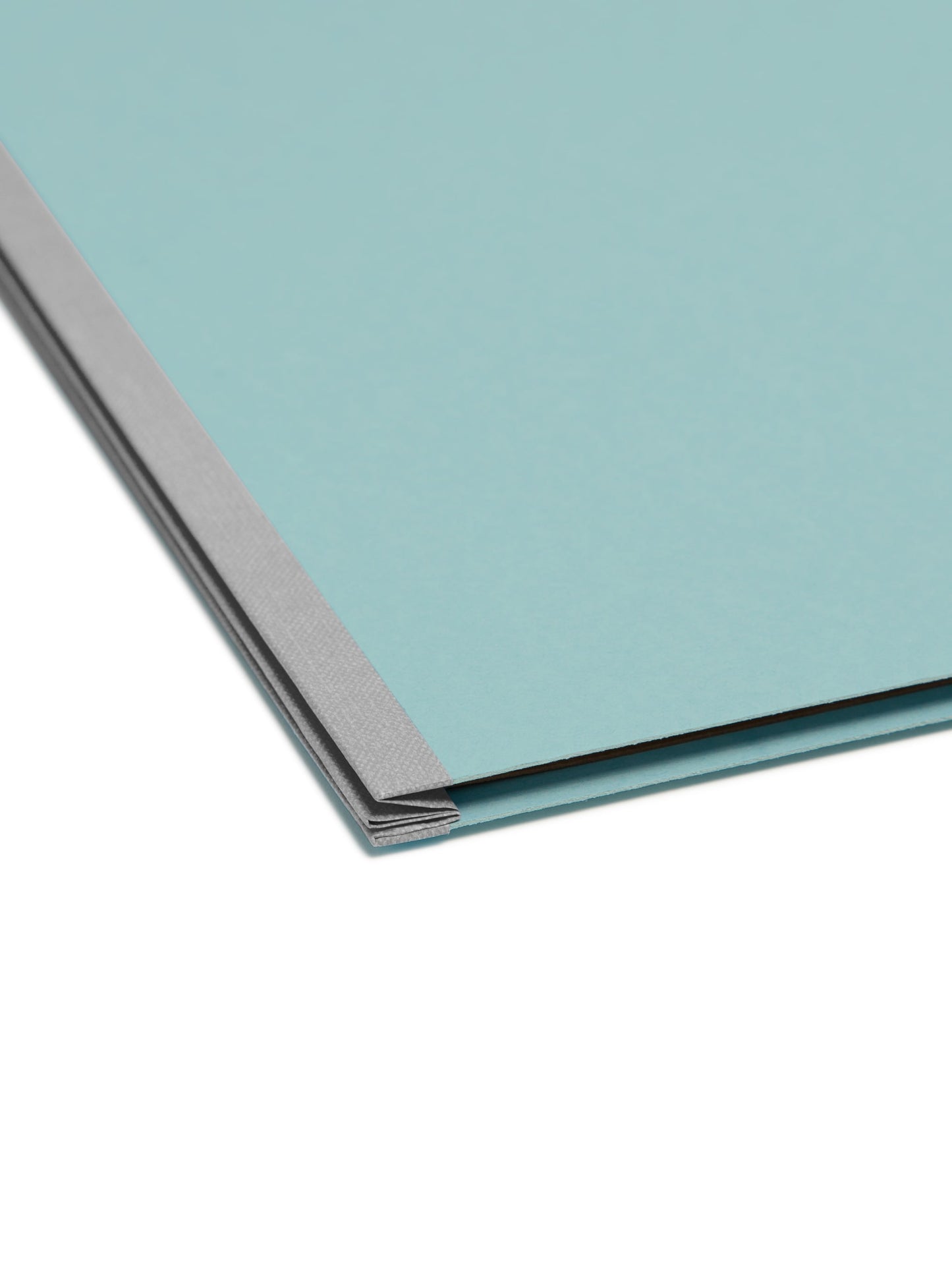 SafeSHIELD® Pressboard Classification File Folders, 1 Divider, 2 inch Expansion, Blue Color, Letter Size,