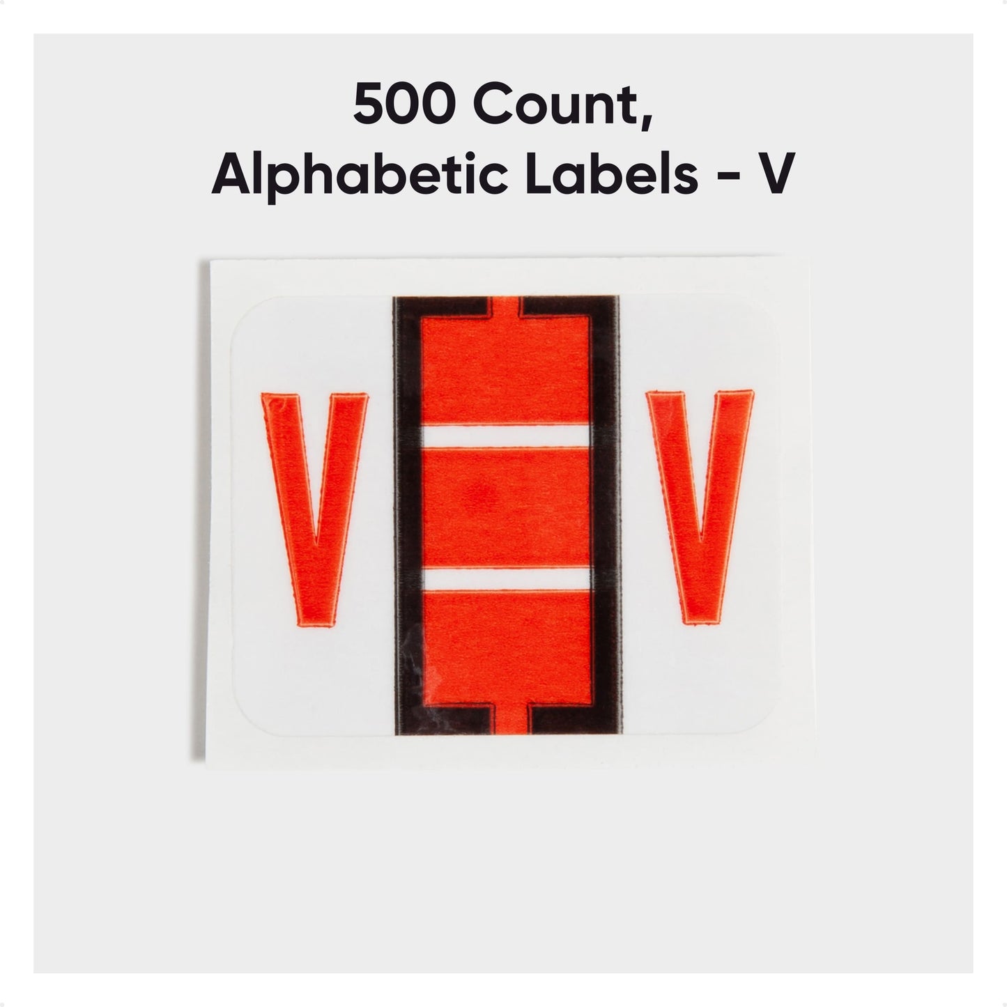 BCCR Bar Style Color-Coded Alphabetic Labels, A-Z Rolls, Dark Orange Color, 1-1/4" X 1" Size, Set of 50, 086486670920