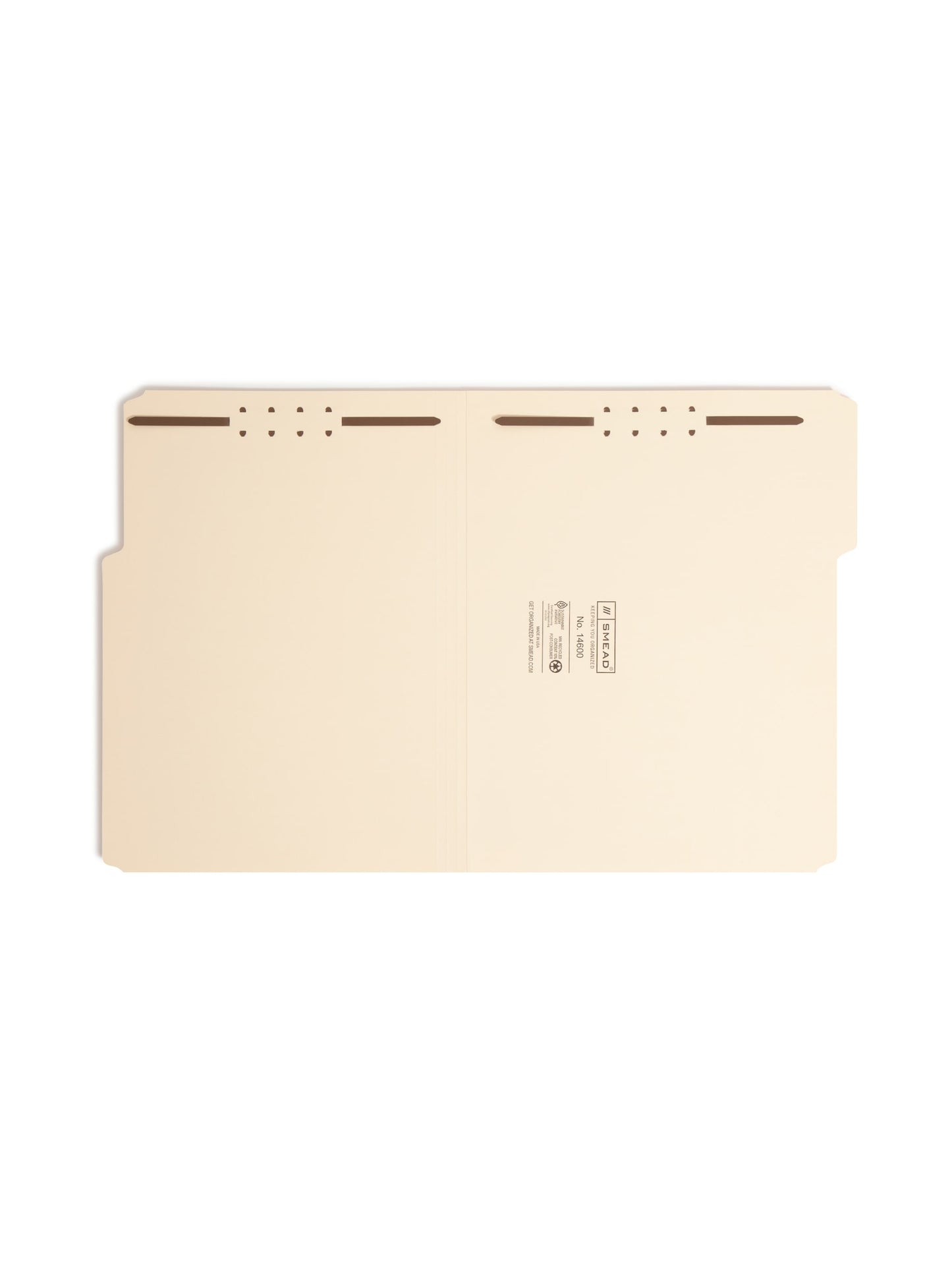 Heavyweight Fastener File Folders, Manila Color, Letter Size, Set of 50, 086486146005