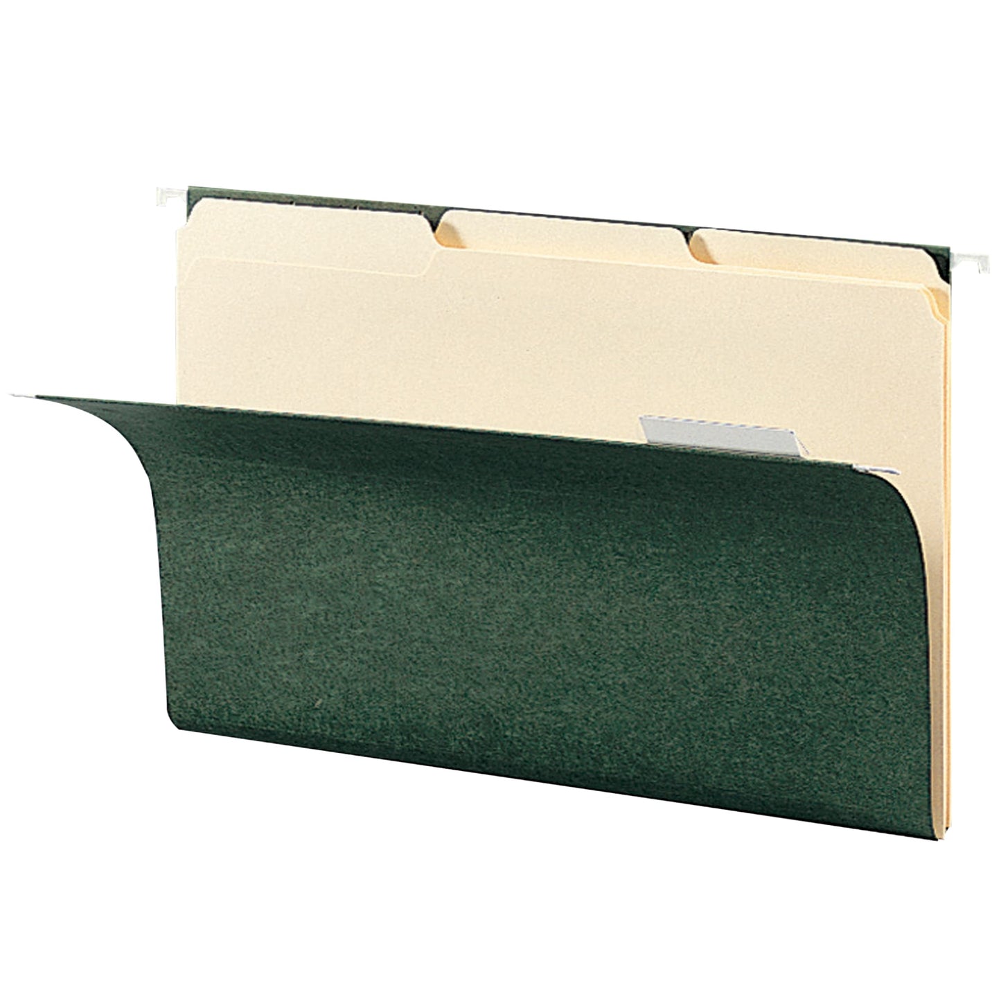 Standard Hanging File Folders with 1/5-Cut Tabs, Standard Green Color, Legal Size, Set of 25, 086486641555