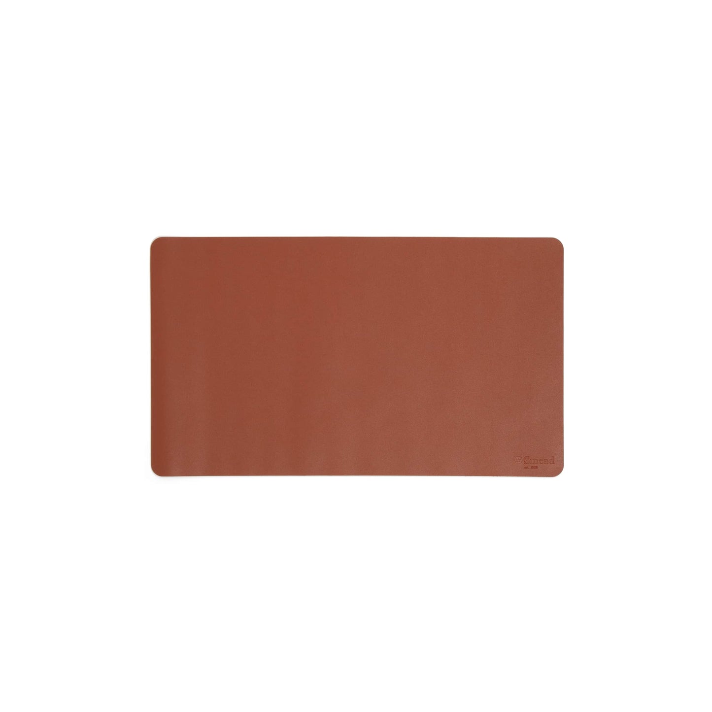 Vegan Leather Desk Pad, Saddle Color, 23.6"X13.7" Size, Set of 1, 086486648370