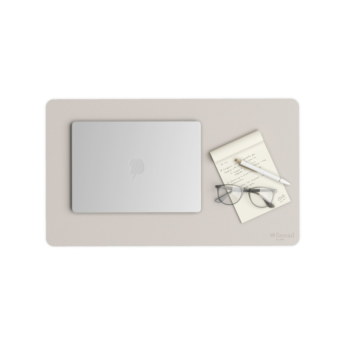 Vegan Leather Desk Pad, Sandstone Color, 23.6"X13.7" Size, Set of 1, 086486648363