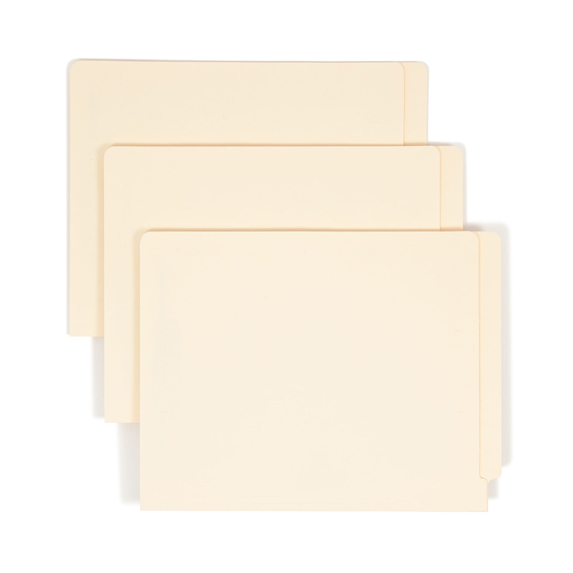 Shelf-Master® Reinforced End Tab Fastener File Folders, Straight-Cut Tab, 2 Fasteners, Bi-lingual, Manila Color, Letter Size, Set of 50, 086486246002