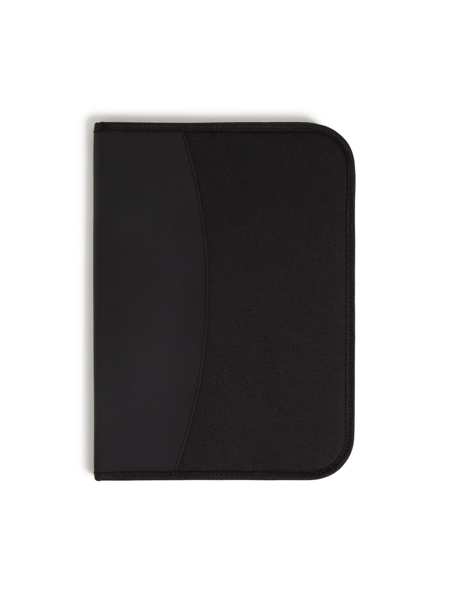 Padfolios, Zippered Closure, Black Color, Letter Size, Set of 1, 086486858458