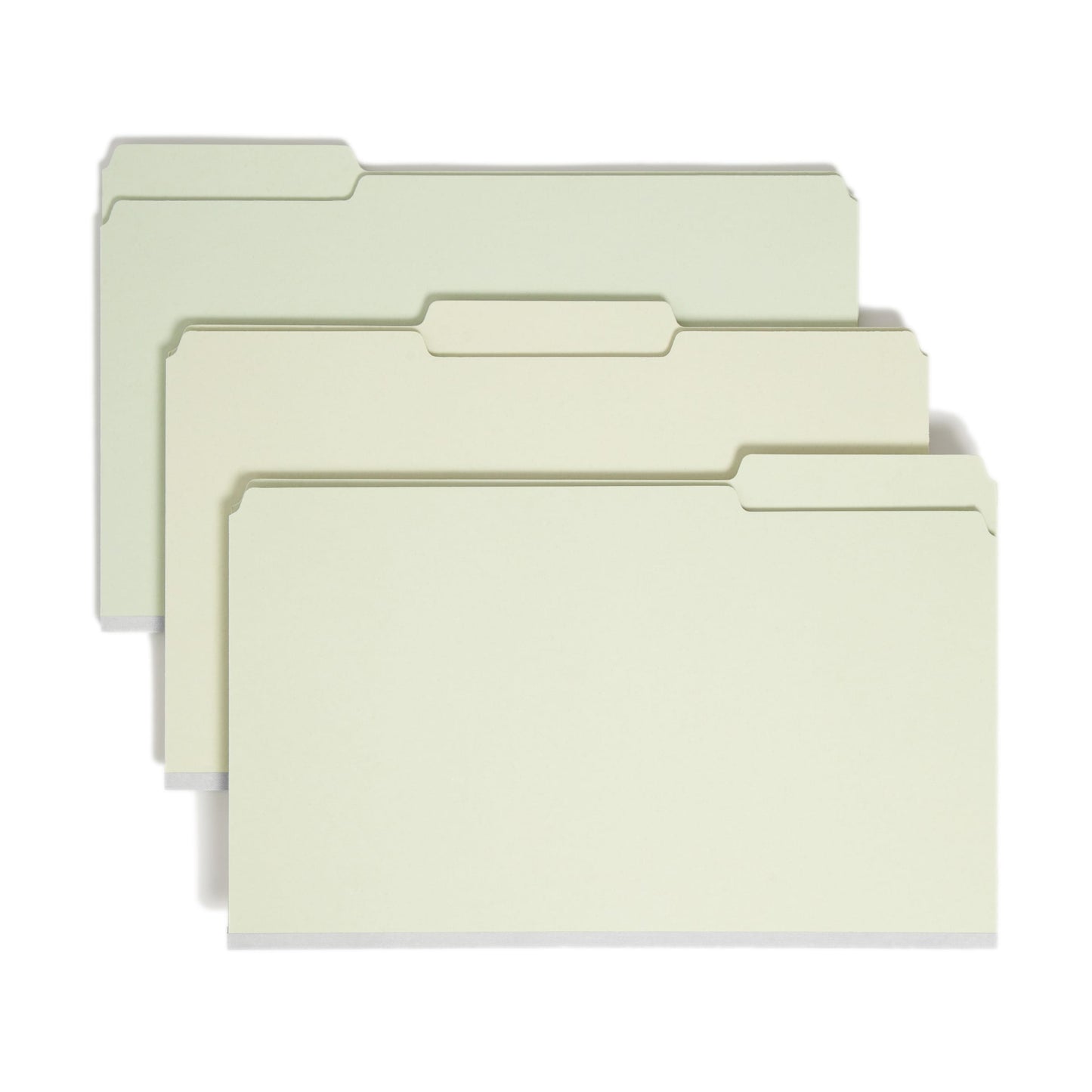 Pressboard File Folder, 1 inch Expansion, 1/3-Cut Tab, Gray/Green Color, Legal Size, Set of 25, 086486182300