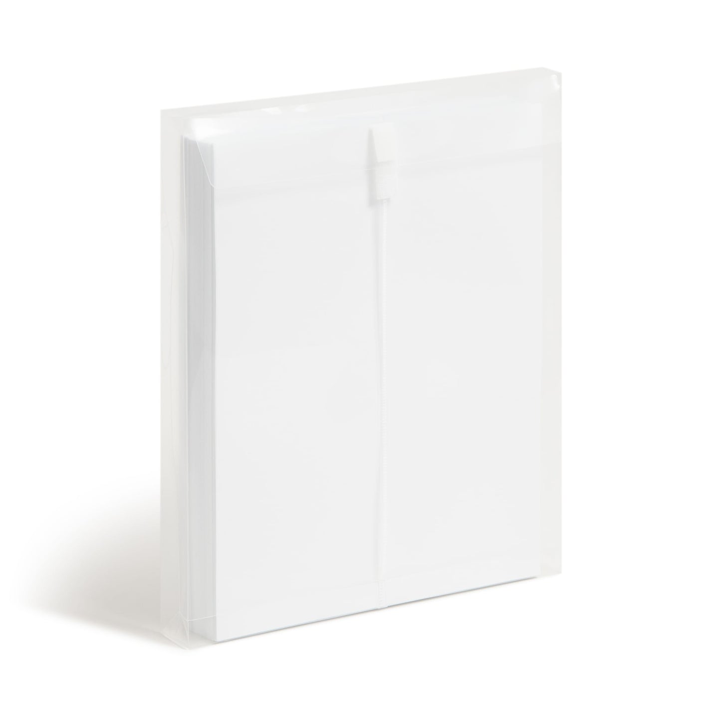 Poly Envelopes with Hook and Loop Closure, 1-1/4 Inch Expansion, Top Load, Clear Color, Letter Size, Set of 5, 086486896702