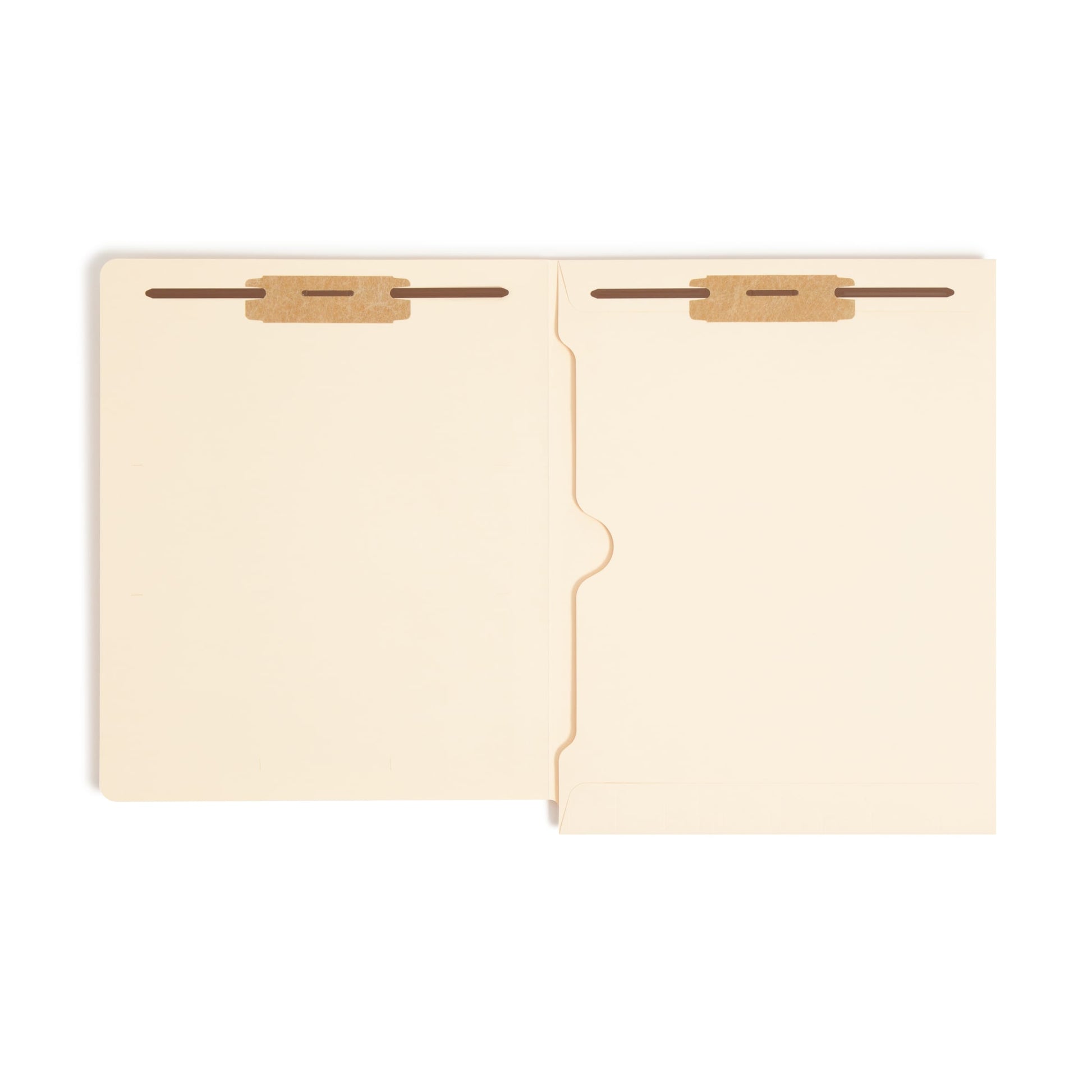 End Tab Fastener File Folder with Full Pocket, Straight-Cut Tab, 2 Fasteners, 1 Jacket, Manila Color, Letter Size, Set of 50, 086486341011