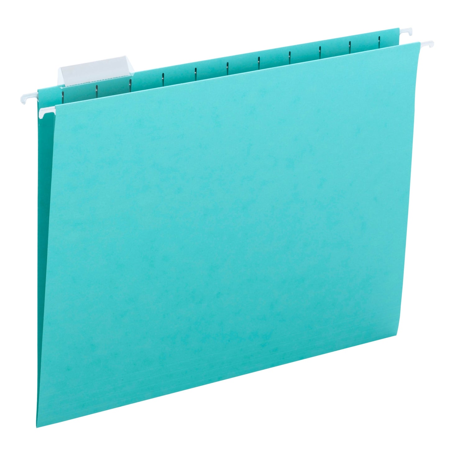 Standard Hanging File Folders with 1/5-Cut Tabs, Aqua Color, Letter Size, Set of 25, 086486640589
