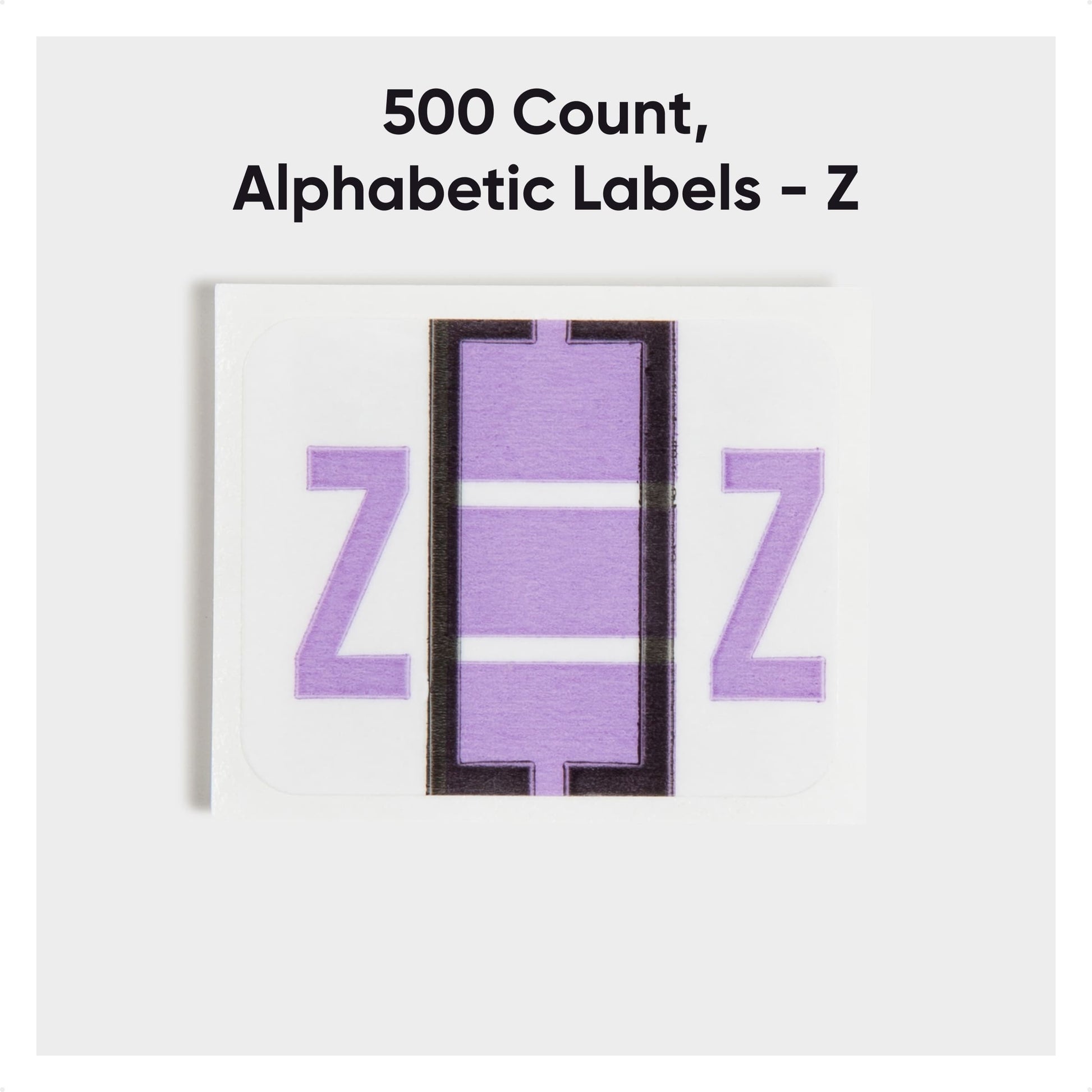 BCCR Bar Style Color-Coded Alphabetic Labels, A-Z Rolls, Lavender Color, 1-1/4" X 1" Size, Set of 50, 086486670968