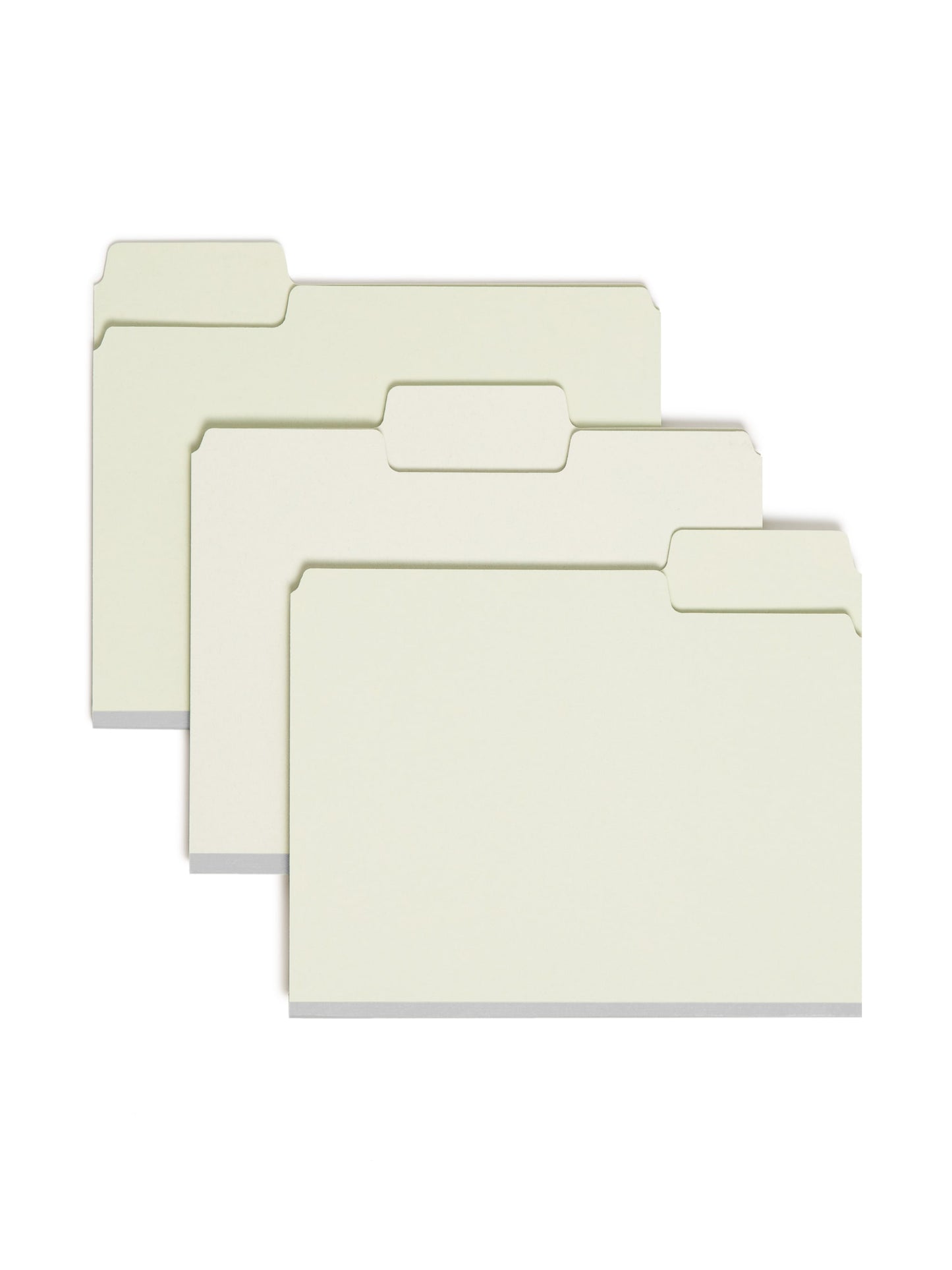 SuperTab® Pressboard Fastener File Folders, Gray/Green Color, Letter Size, Set of 25, 086486149815