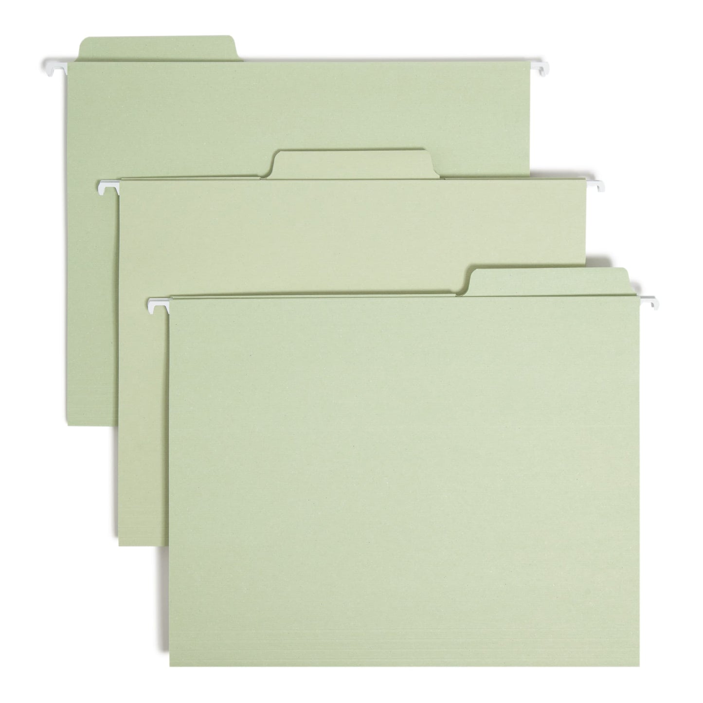 FasTab® Hanging File Folders, 1/3-Cut Tab, Moss Green Color, Letter Size, Set of 20, 086486640824
