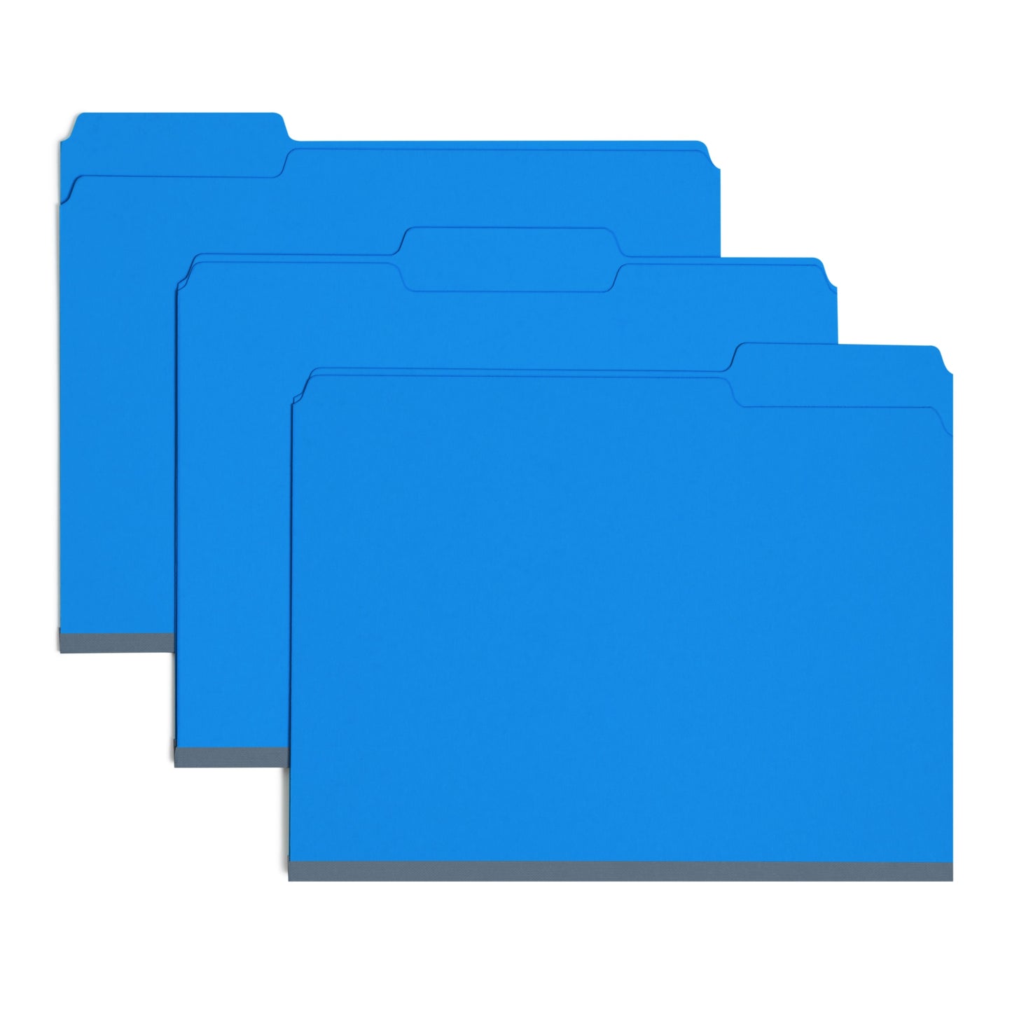 Pressboard File Folder, 1 inch Expansion, 1/3-Cut Tab, Dark Blue Color, Letter Size, Set of 25, 086486215411