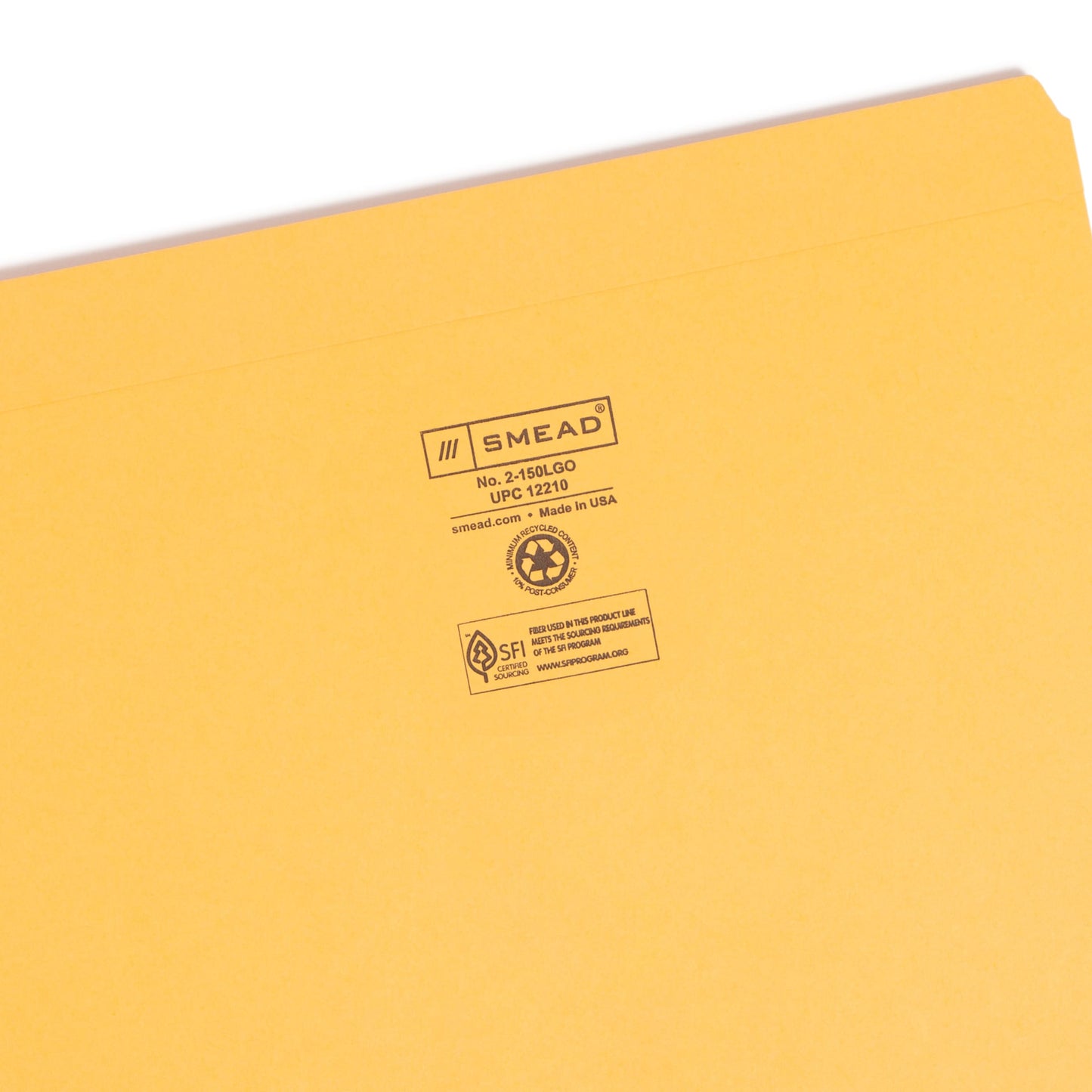 Reinforced Tab File Folders, Straight-Cut Tab, Gold Color, Letter Size, Set of 100, 086486122108