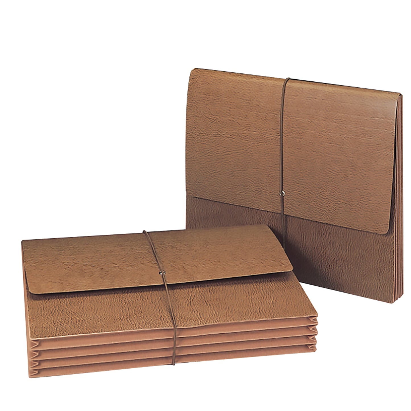 Redrope-Printed Expanding Wallets with Elastic Cord, Tear-Resistant Gusset, 3-1/2 Inch Expansion, Brown Color, Letter Size, Set of 10, 30086486714533