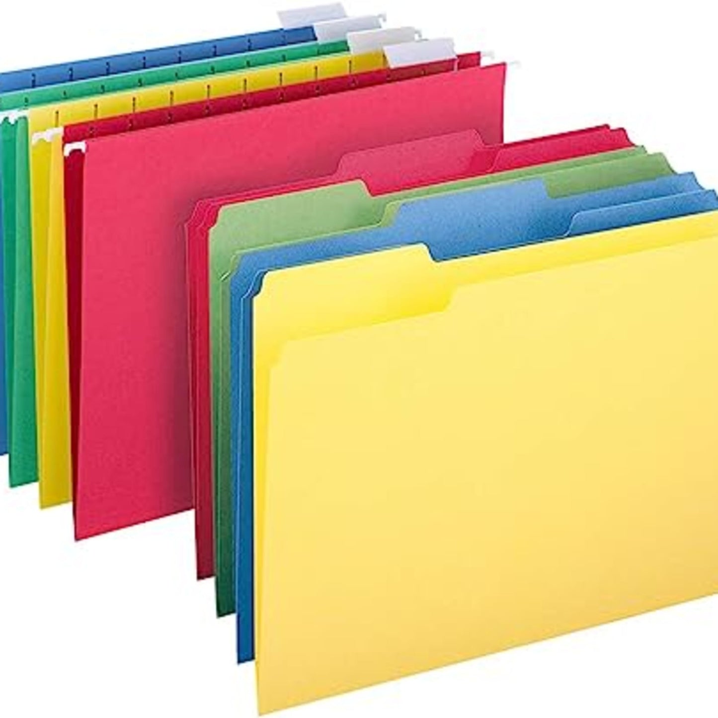 Hanging Filing Kit, 1/5-Cut Tab, Assorted Colors Color, Letter Size, Set of 1, 086486920087