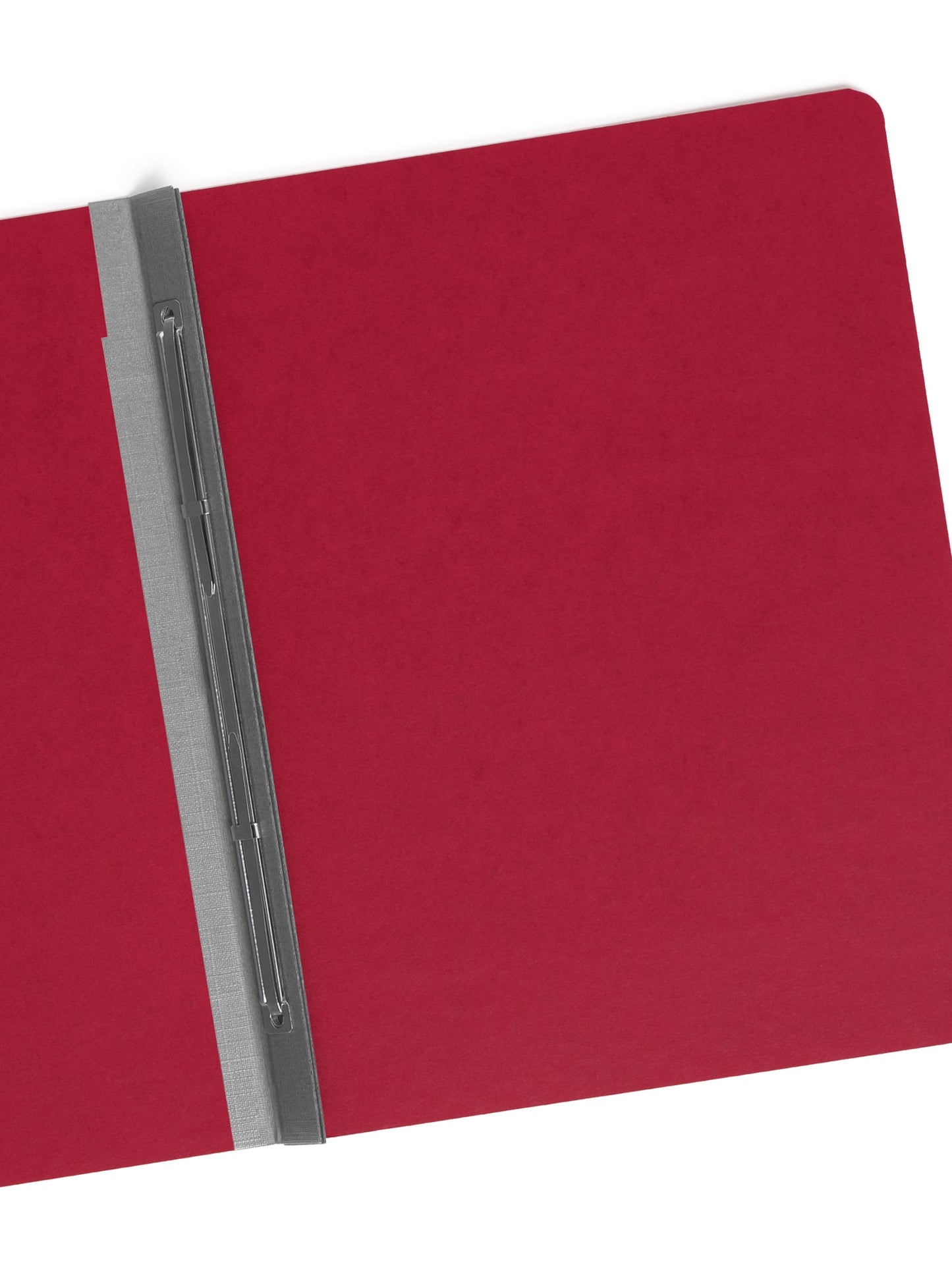 Premium Pressboard Report Covers, 8 1/2-inch Metal Prong Side Fastener with Compressor, 3-inch Expansion, Bright Red Color, Letter Size,