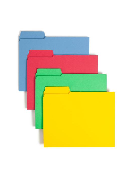 SuperTab®/Lockit® File Folders, 1/3 Cut Tab, 3 Pocket, Assorted Colors Color, Letter Size, Set of 1, 086486119054