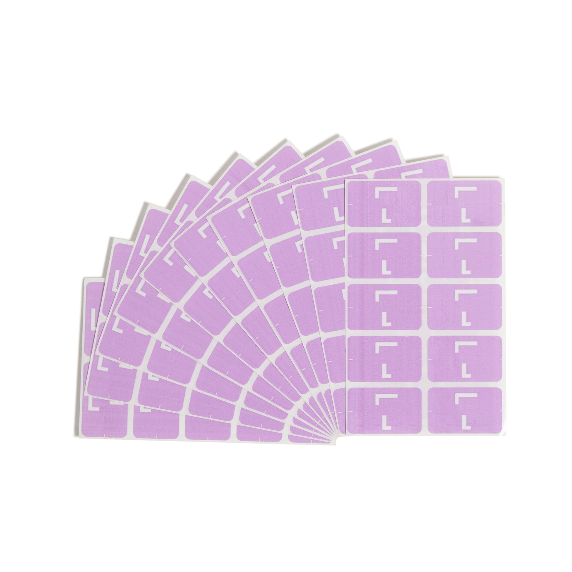 AlphaZ® ACCS Color Coded Alphabetic Labels - Sheets, Lavender Color, 1" X 1-5/8" Size, Set of 100, 086486671828