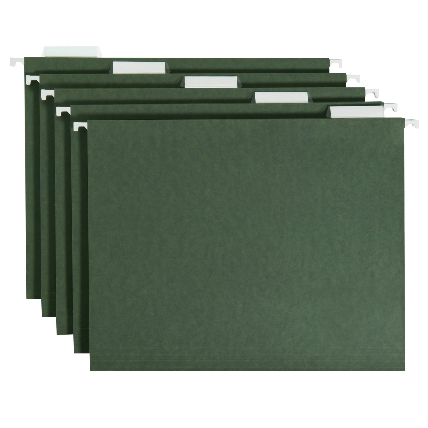 Standard Hanging File Folders with 1/5-Cut Tabs, Standard Green Color, Letter Size, Set of 50, 086486640299