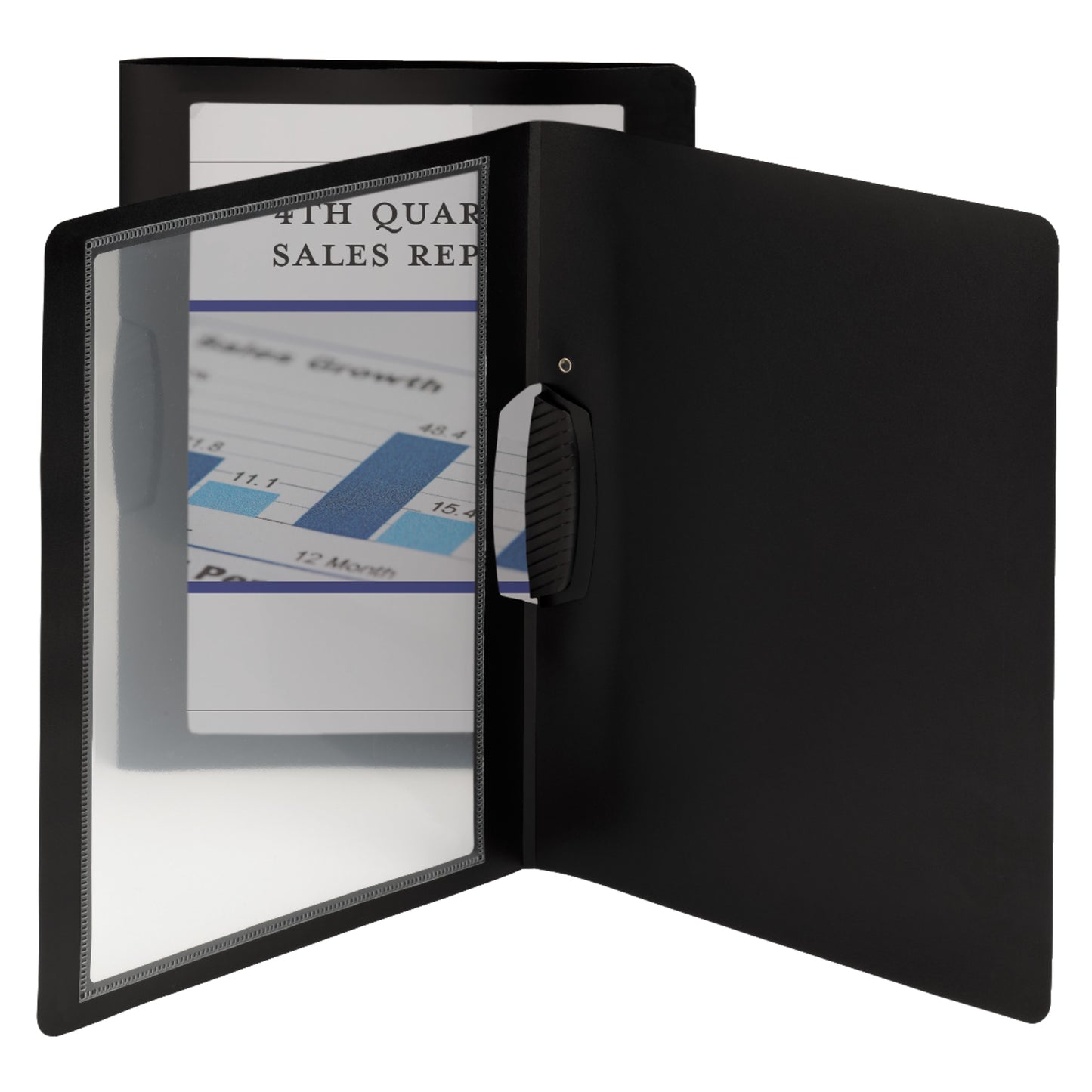 Frame View Report Cover with Swing Clip, Black Color, Letter Size, Set of 5, 086486860437