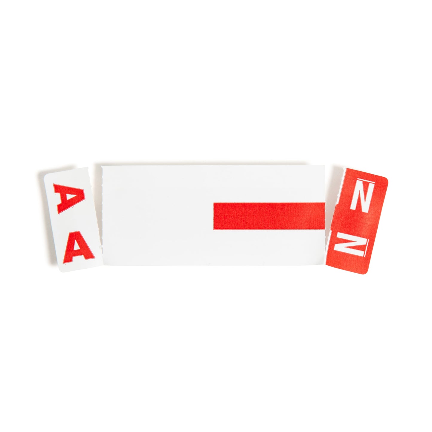 AlphaZ® NCC Color-Coded Name Labels - Sheets, Red Color, 3-5/8" X 1-5/32" Size, Set of 100, 086486671521