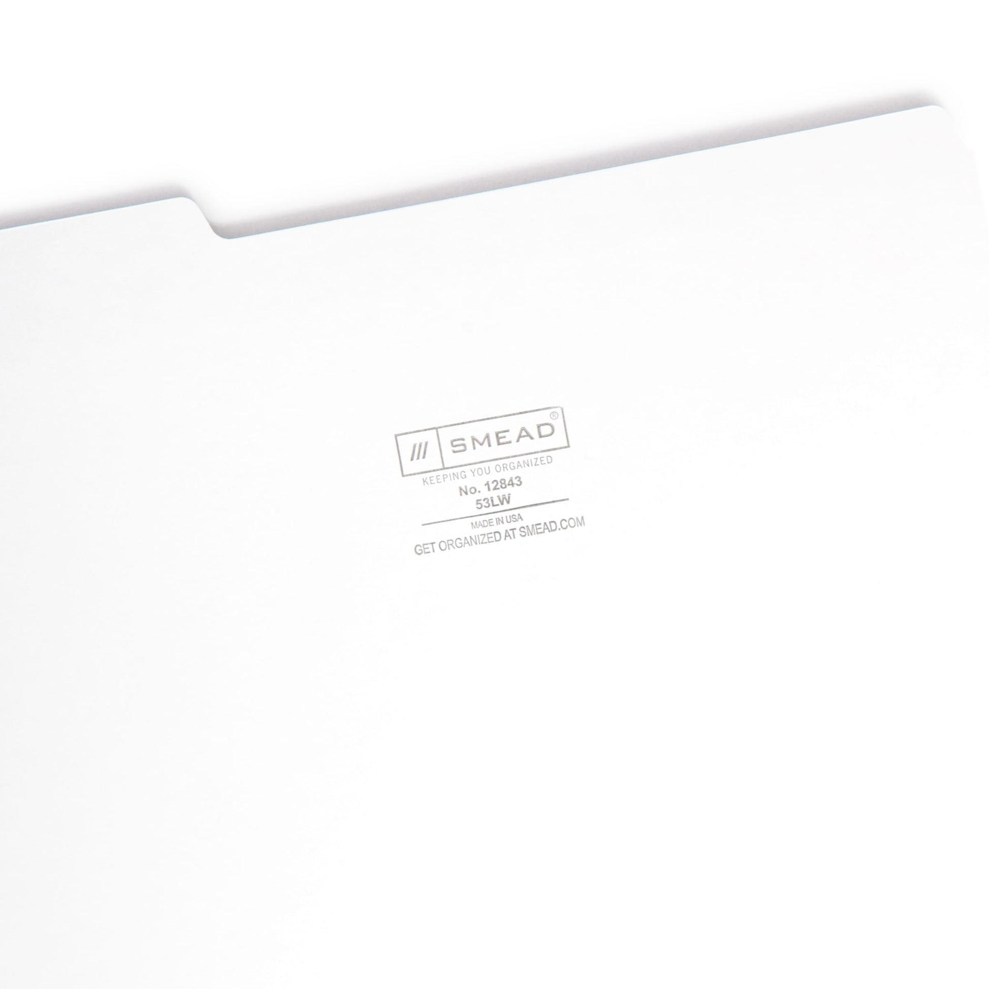 Standard File Folders, 1/3-Cut Tab, White Color, Letter Size, Set of 100, 086486128438
