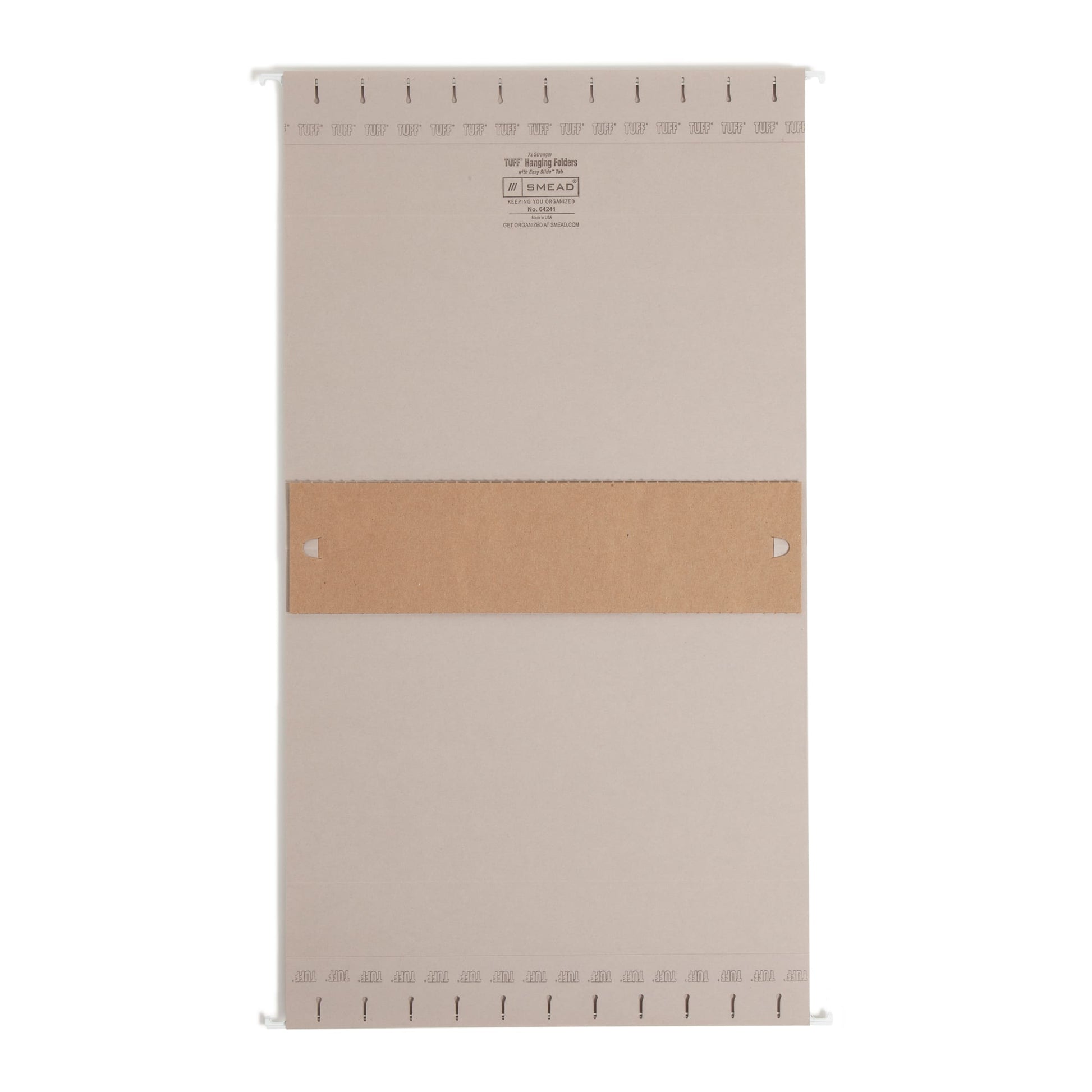 TUFF® Hanging Box Bottom File Folders with Easy Slide® Tabs, 3 inch Expansion, Gray Color, Letter Size, Set of 1, 086486642415