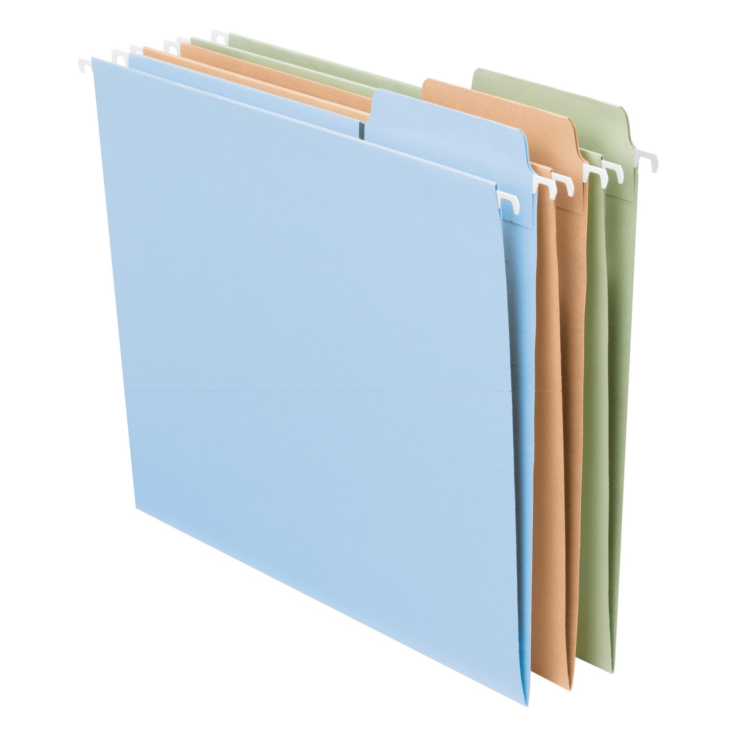 FasTab® Hanging File Folders, 1/3-Cut Tab, Assorted Colors Color, Letter Size, Set of 1, 086486640541