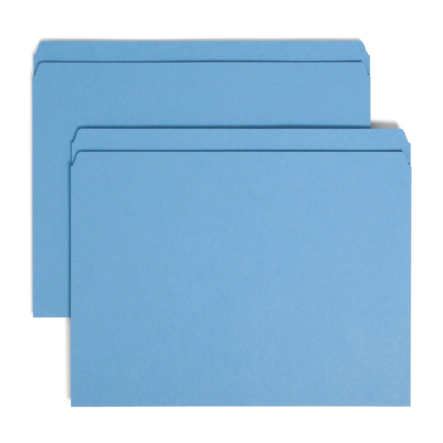 Standard File Folders, Straight-Cut Tab, Blue Color, Letter Size, Set of 100, 086486109352