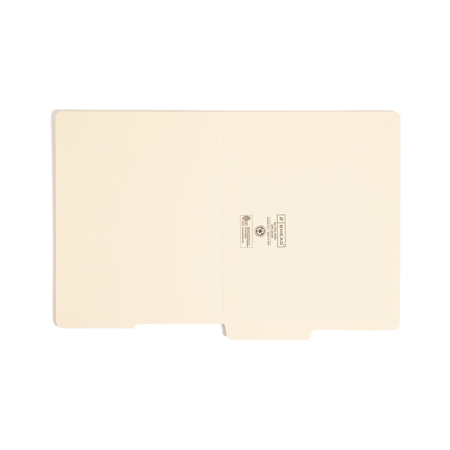Shelf-Master® Reinforced Tab End Tab File Folders, 1/2-Cut Tab, Bottom Position, Manila Color, Letter Size, Set of 100, 086486241281