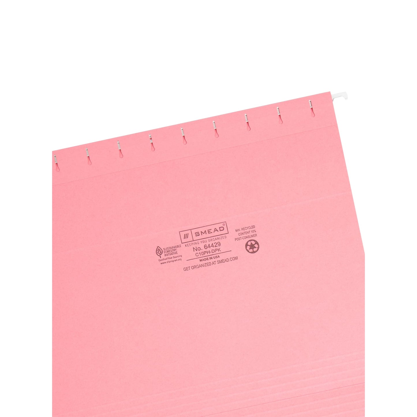 Standard Hanging File Folders, Dark Pink Color, Letter Size, Set of 25, 086486644297