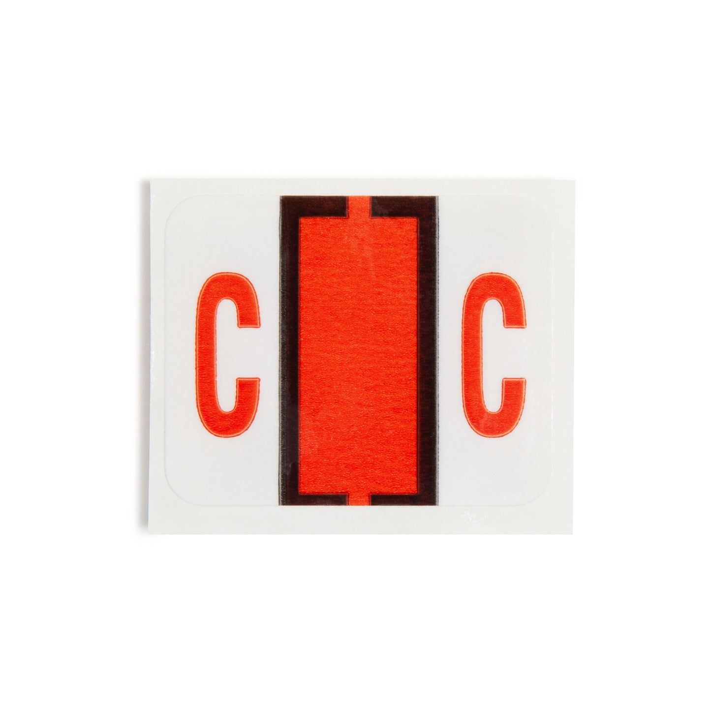 BCCR Bar Style Color-Coded Alphabetic Labels, A-Z Rolls, Dark Orange Color, 1-1/4" X 1" Size, Set of 50, 086486670739