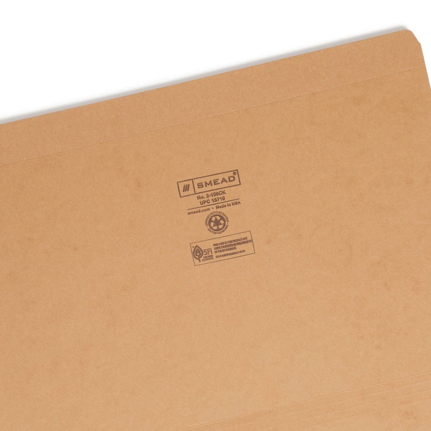 Reinforced Tab File Folders, Straight-Cut Tab, Kraft Color, Legal Size, Set of 100, 086486157100