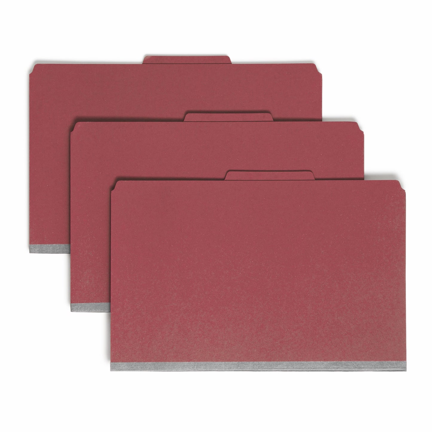 SafeSHIELD® Pressboard Classification File Folders with Pocket Dividers, Bright Red Color, Legal Size, Set of 10, 30086486190825