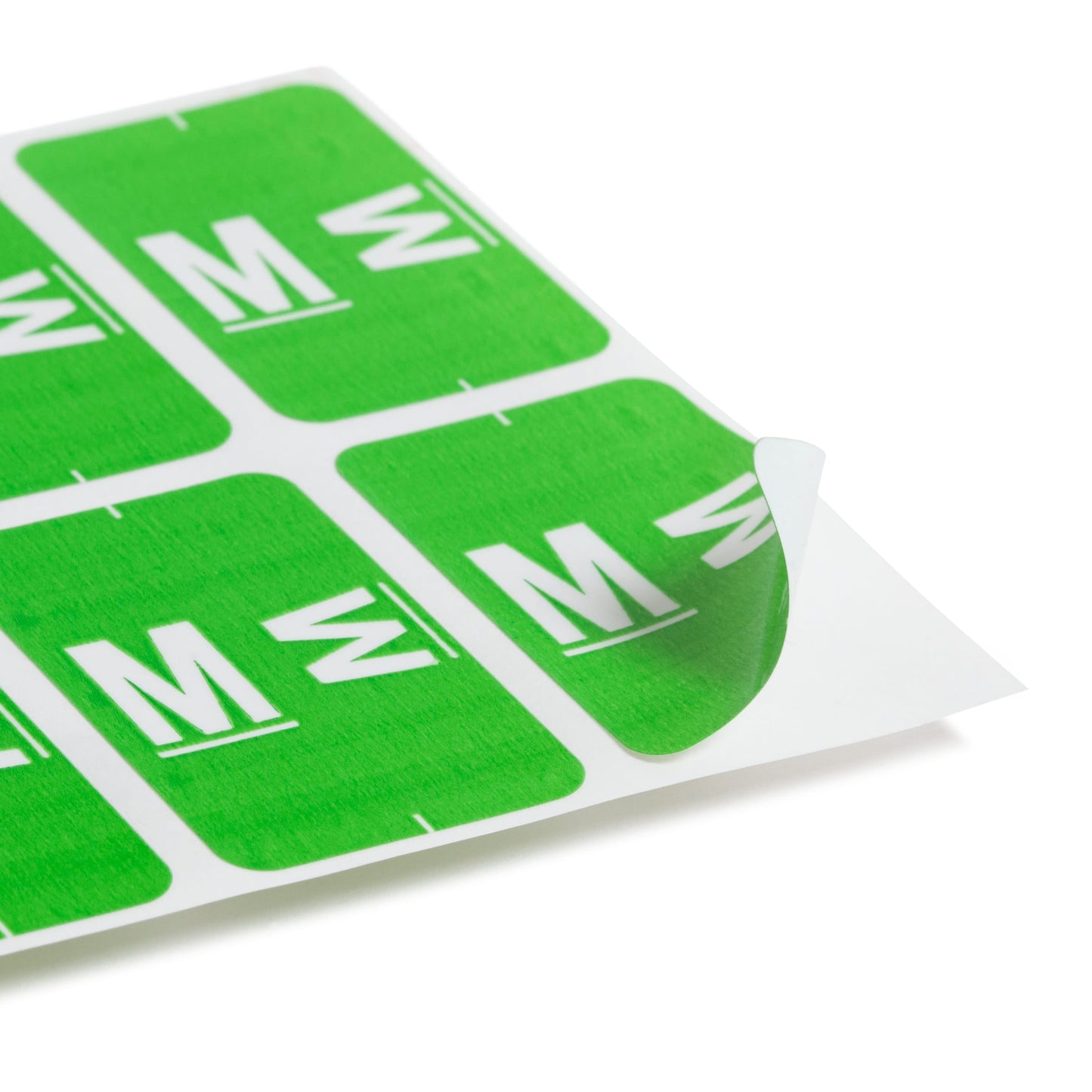 AlphaZ® ACCS Color Coded Alphabetic Labels - Sheets, Light Green Color, 1" X 1-5/8" Size, Set of 100, 086486671835