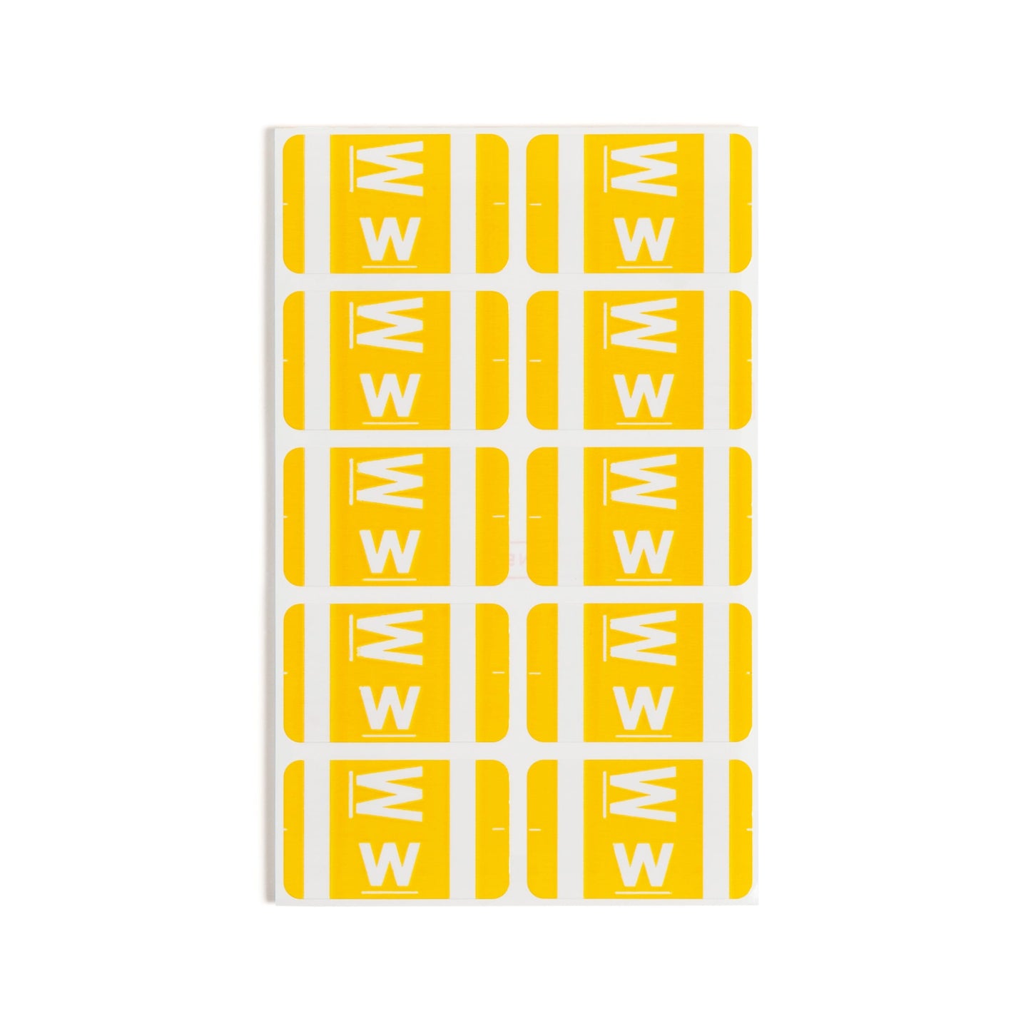 AlphaZ® ACCS Color Coded Alphabetic Labels - Sheets, Yellow Color, 1" X 1-5/8" Size, Set of 100, 086486671934